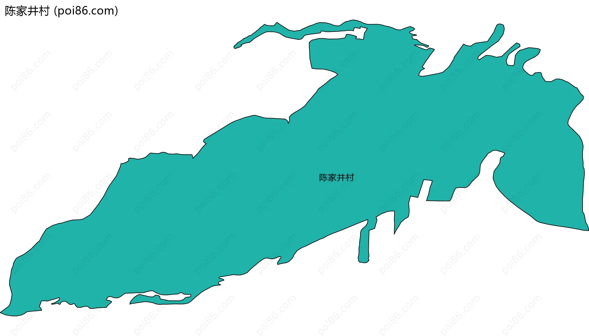 陈家井村边界地图