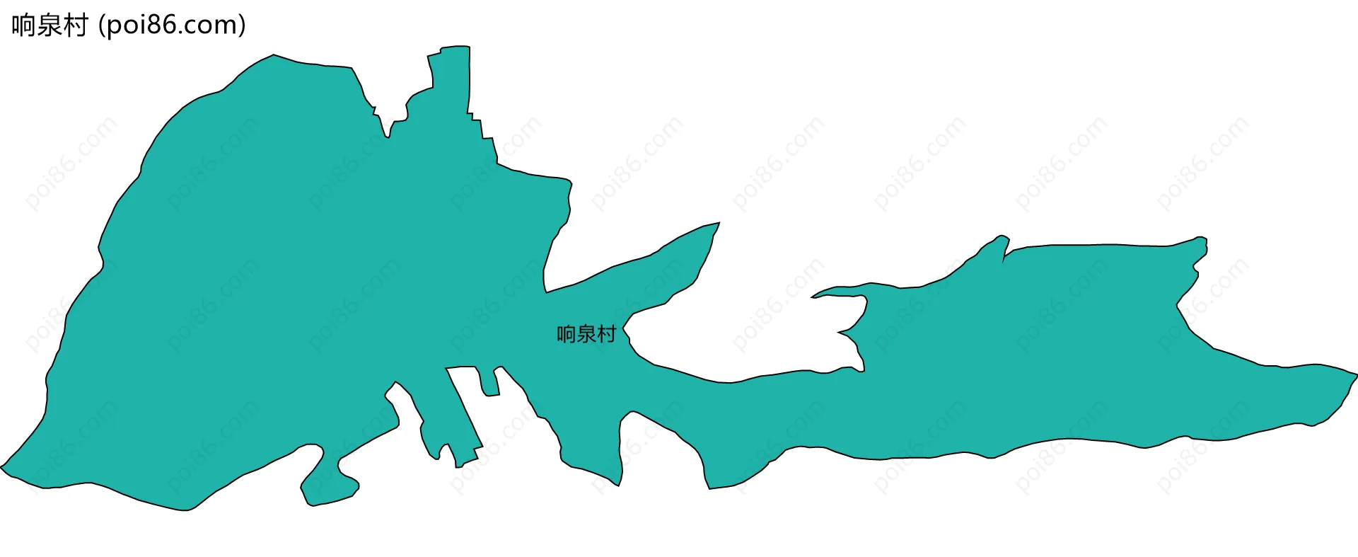 响泉村边界地图