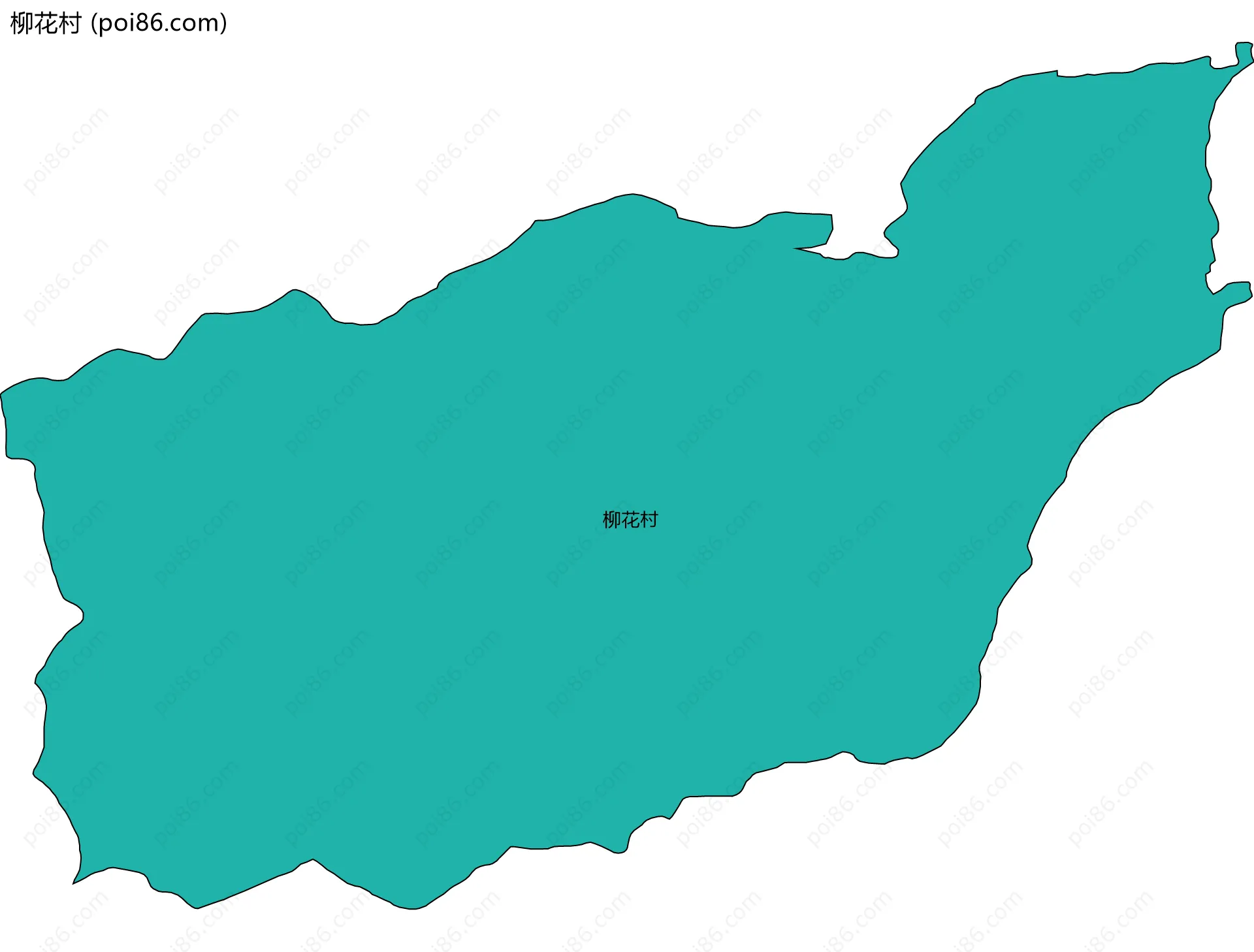 柳花村边界地图