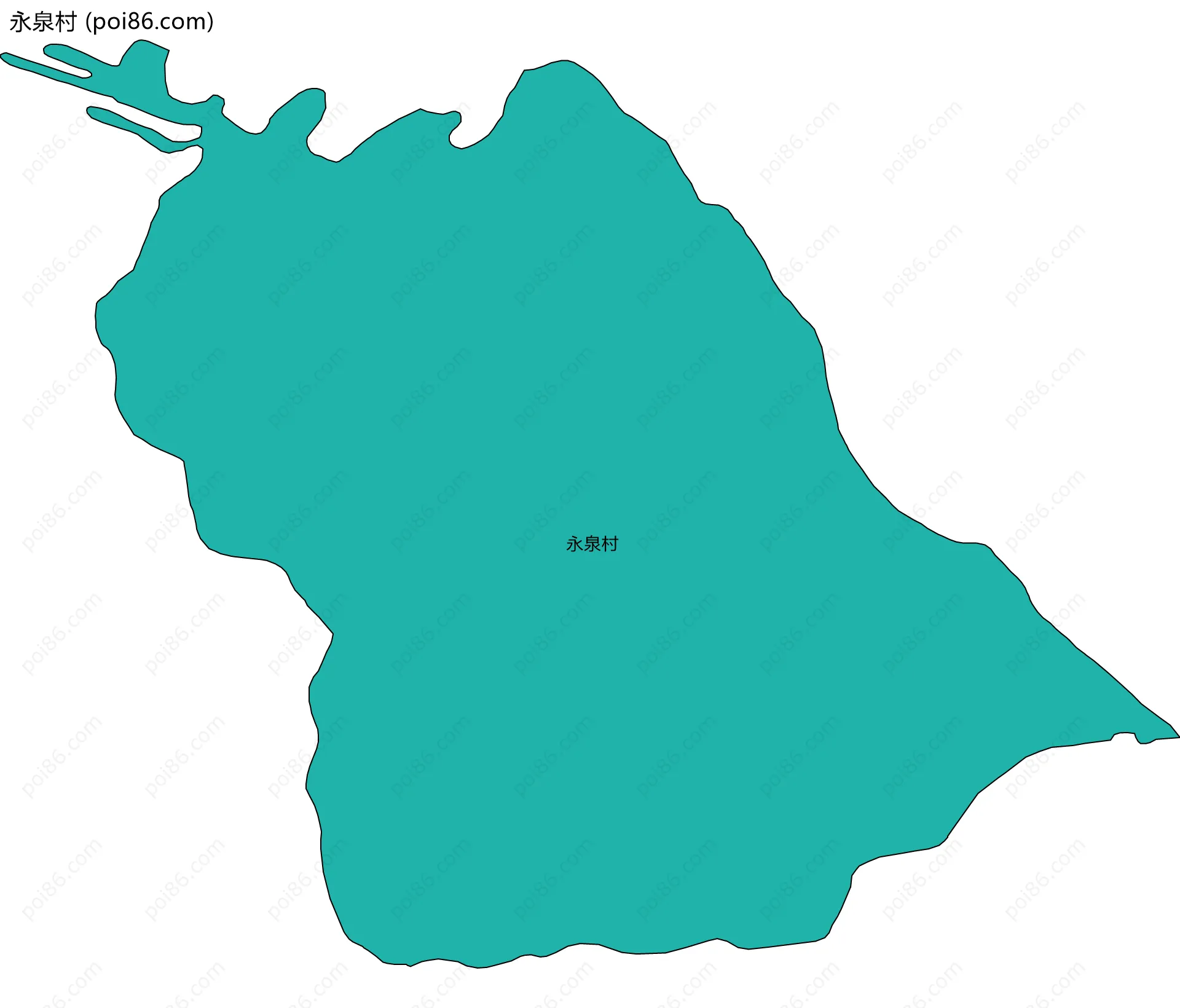 永泉村边界地图