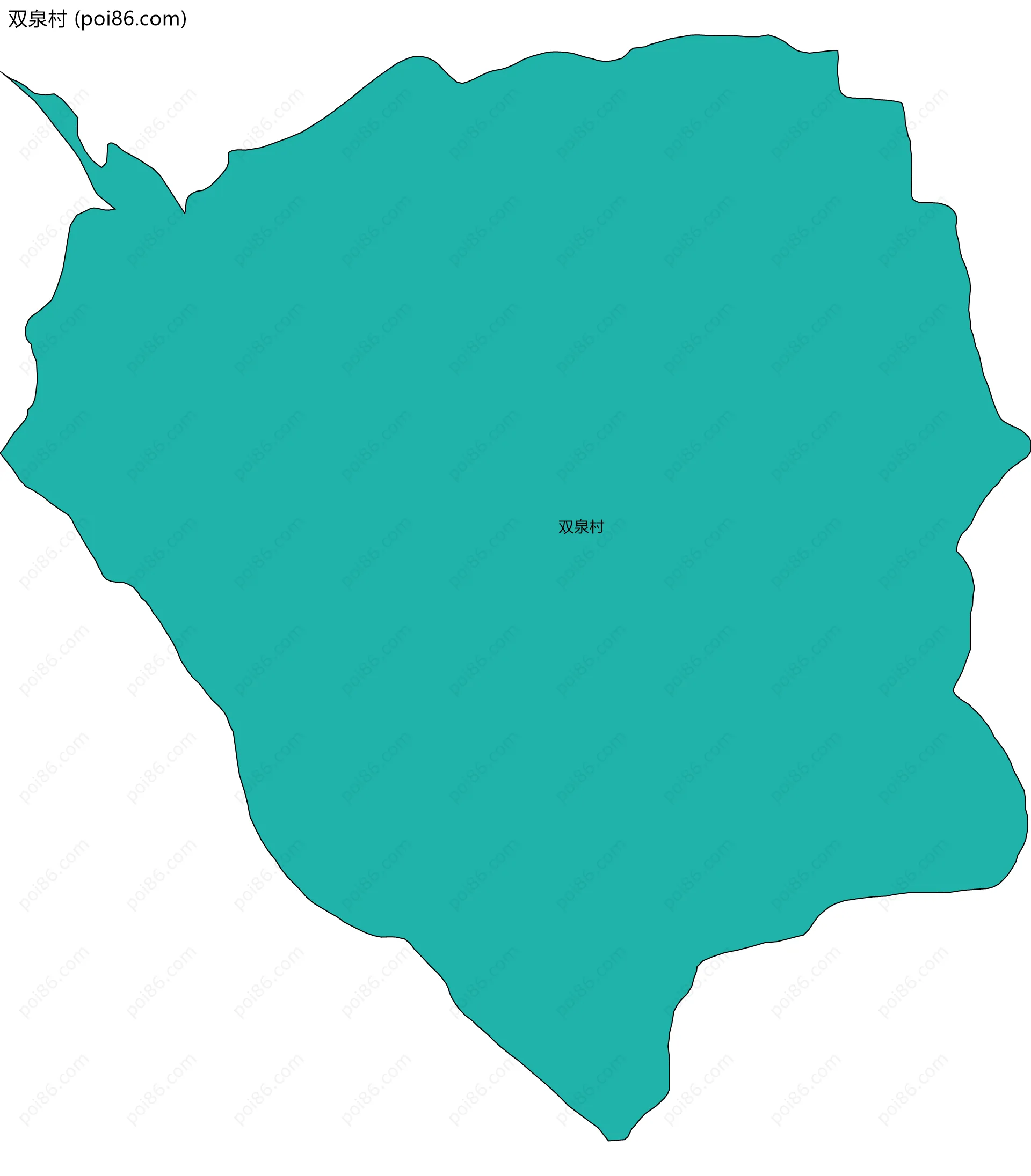 双泉村边界地图