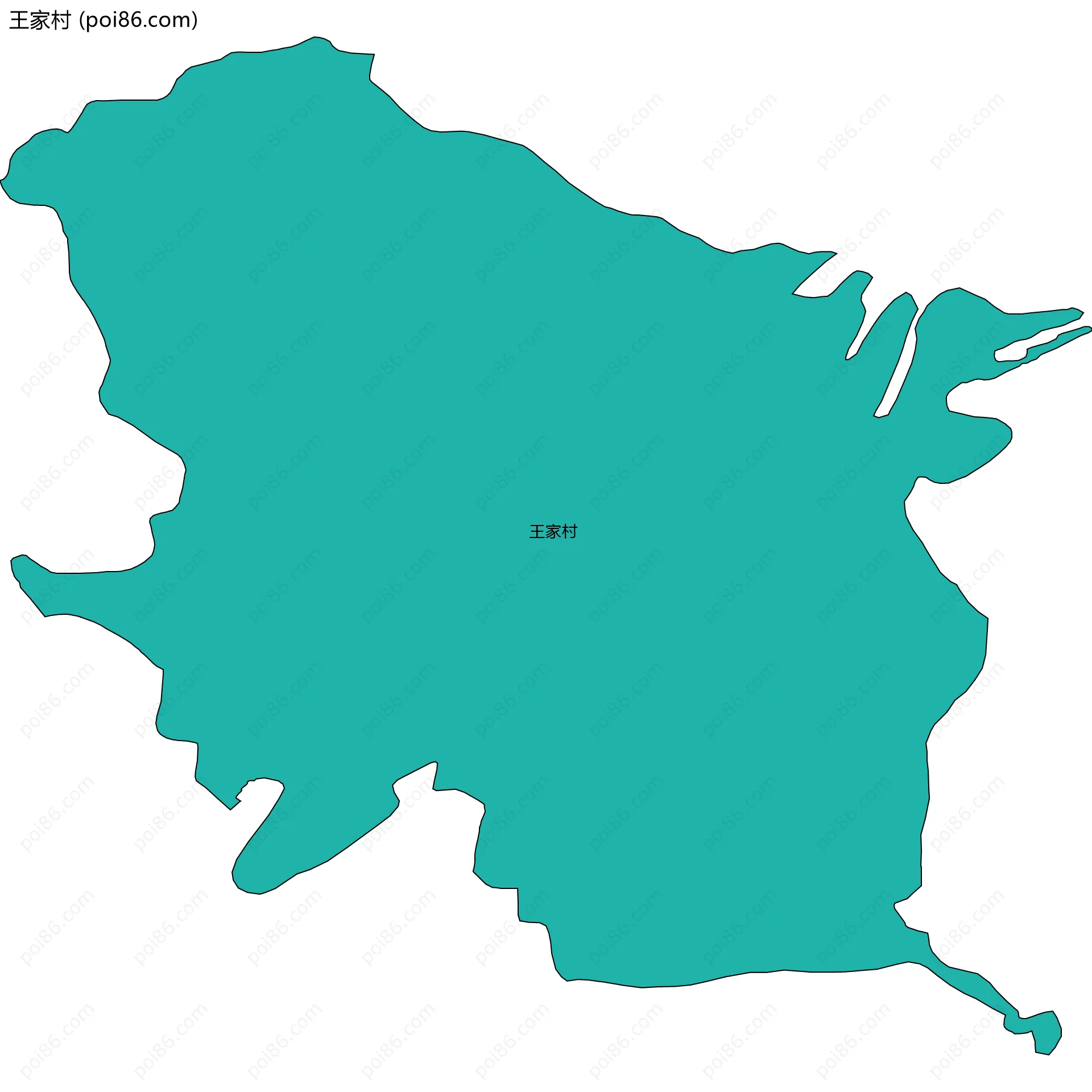 王家村边界地图