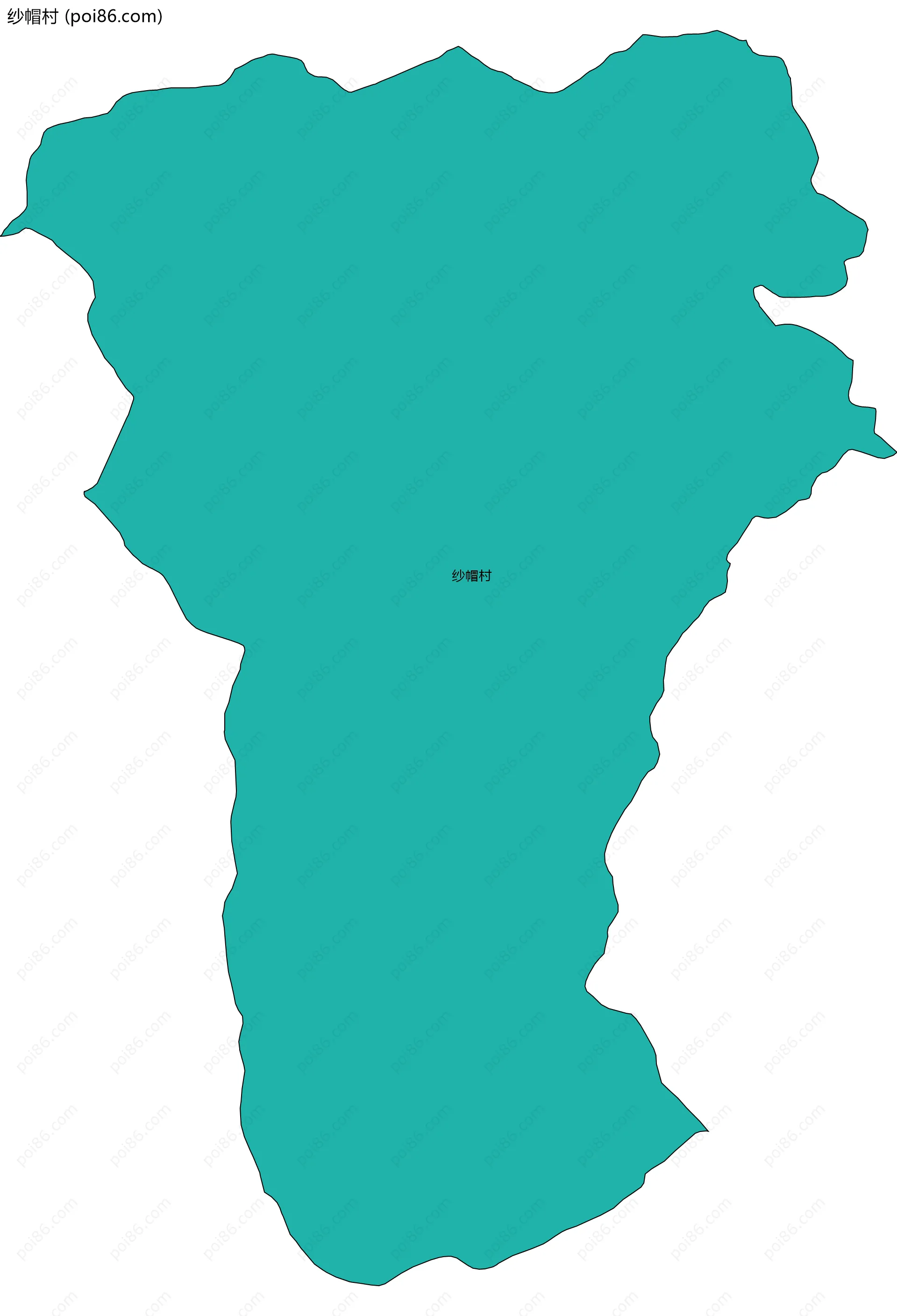 纱帽村边界地图