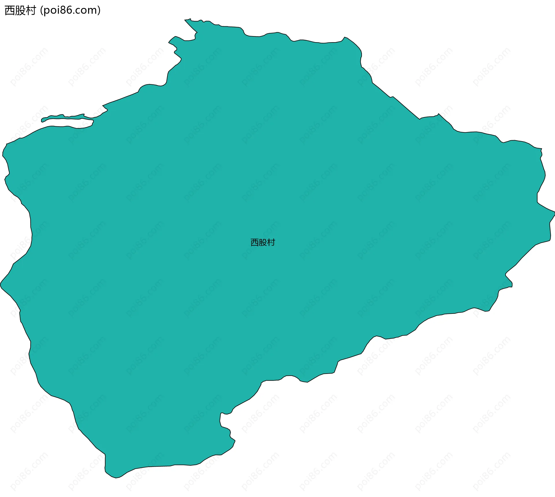 西股村边界地图