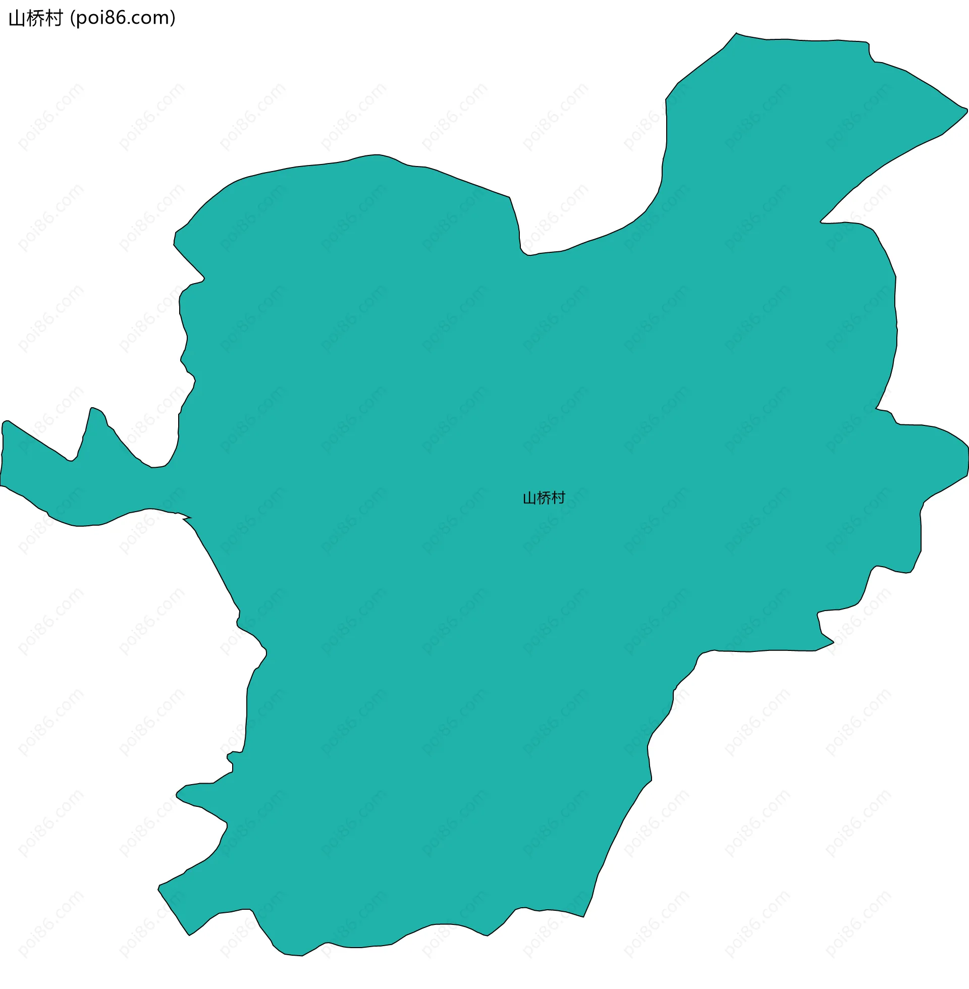 山桥村边界地图