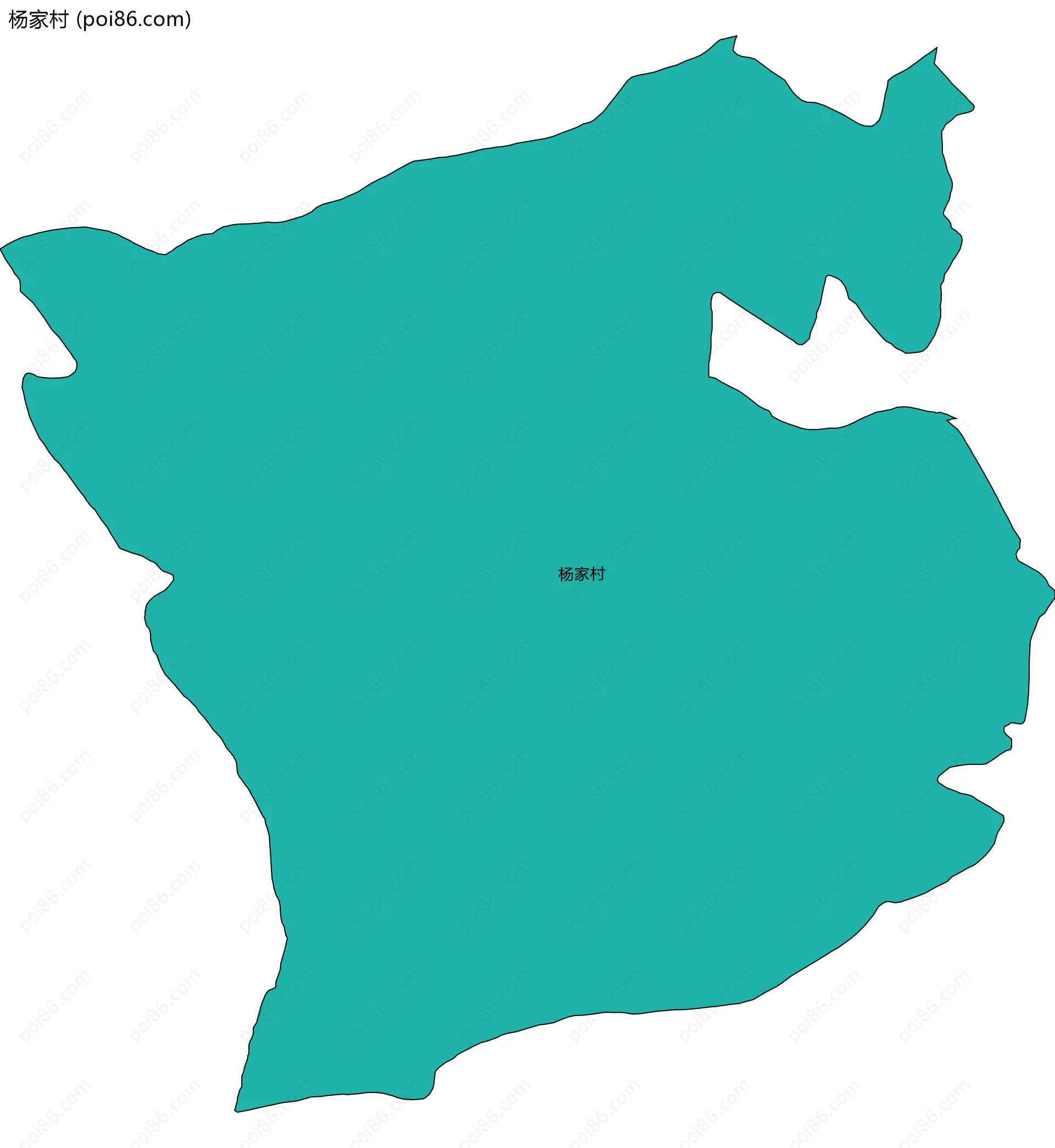 杨家村边界地图