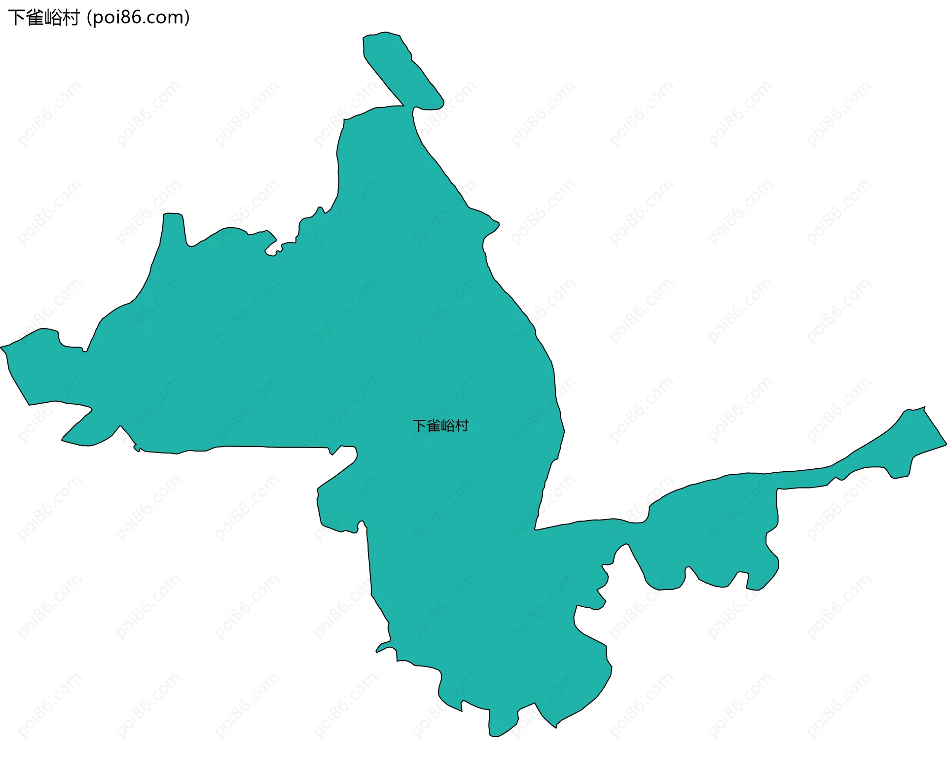 下雀峪村边界地图