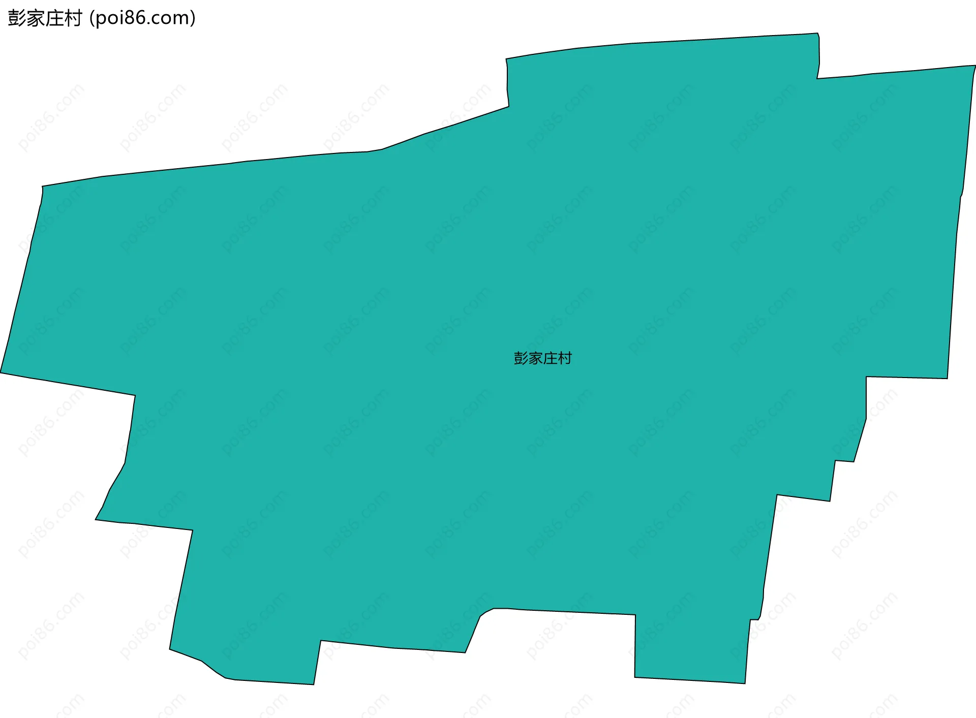 彭家庄村边界地图