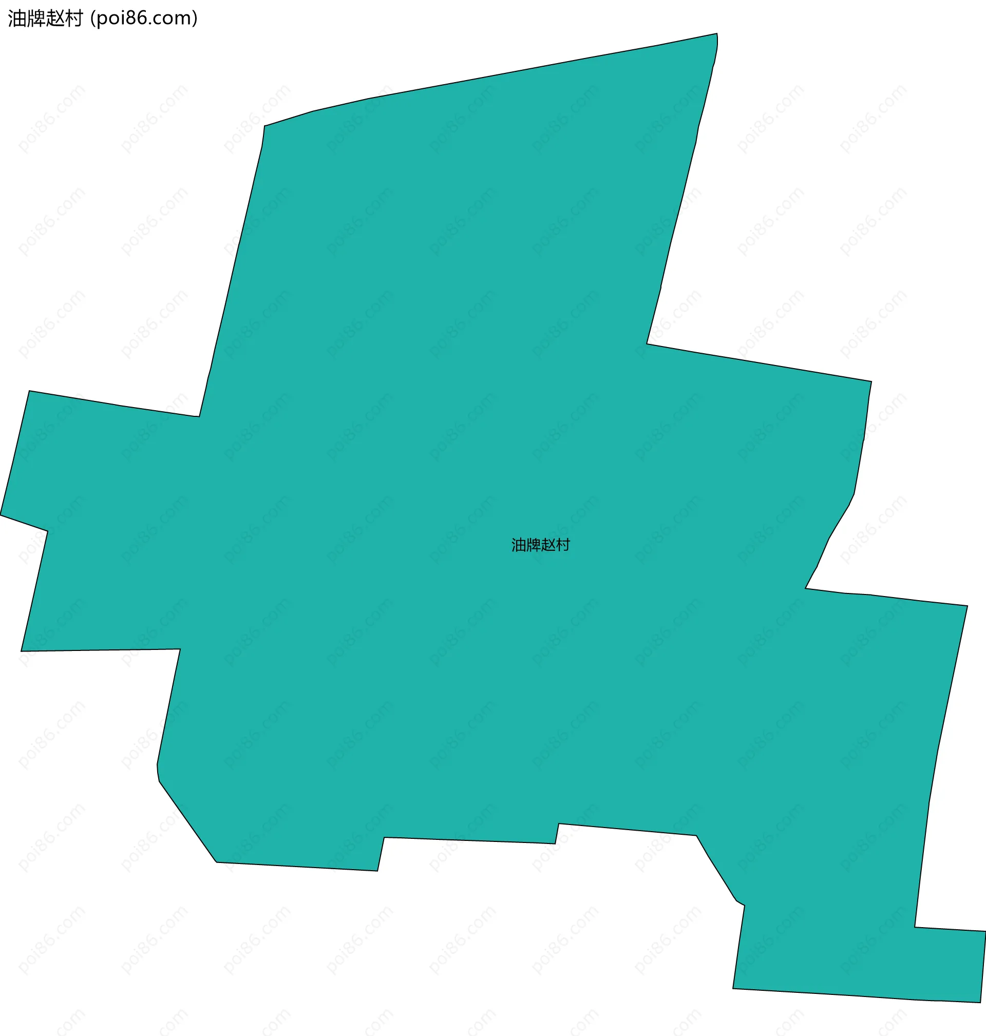油牌赵村边界地图