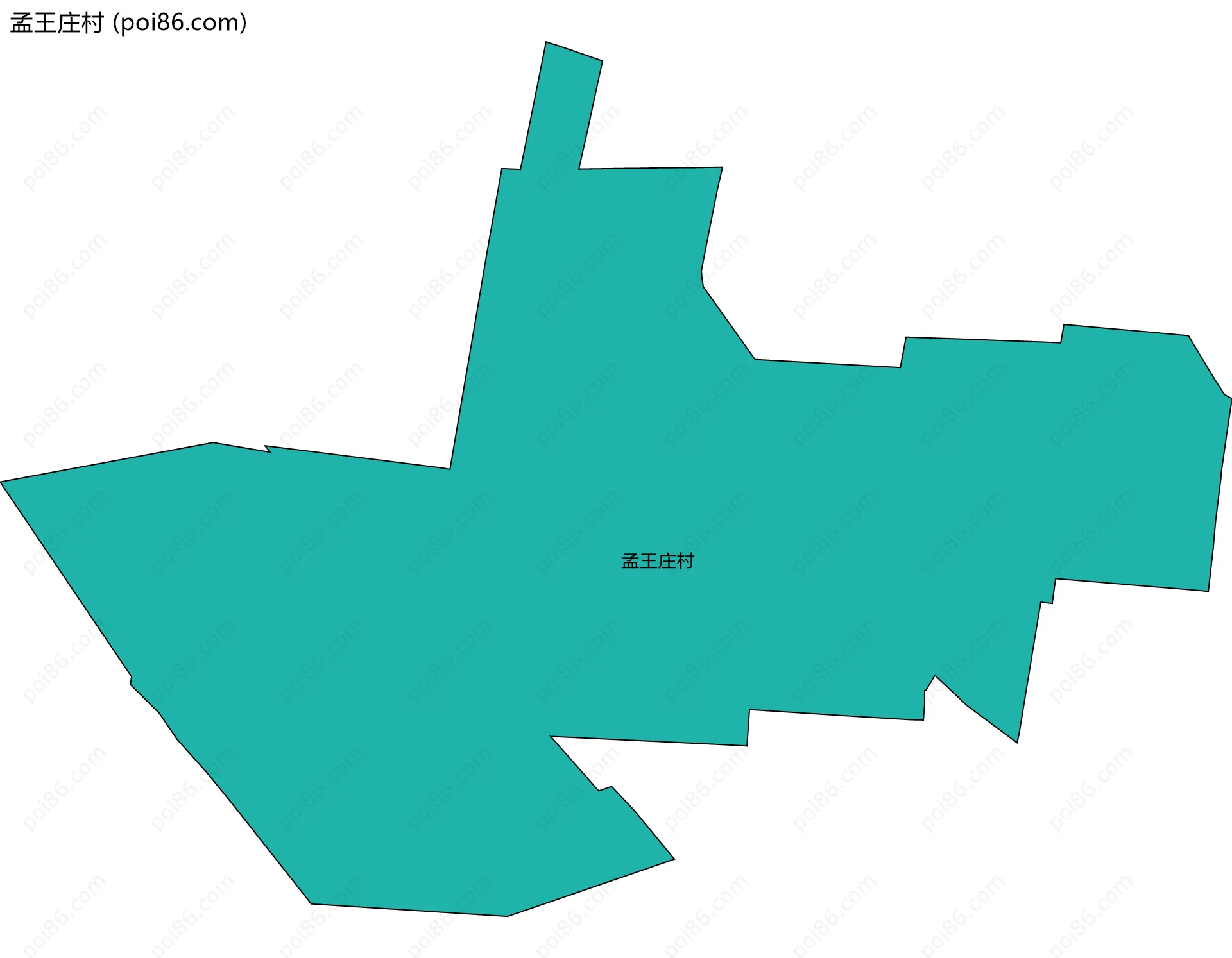 孟王庄村边界地图