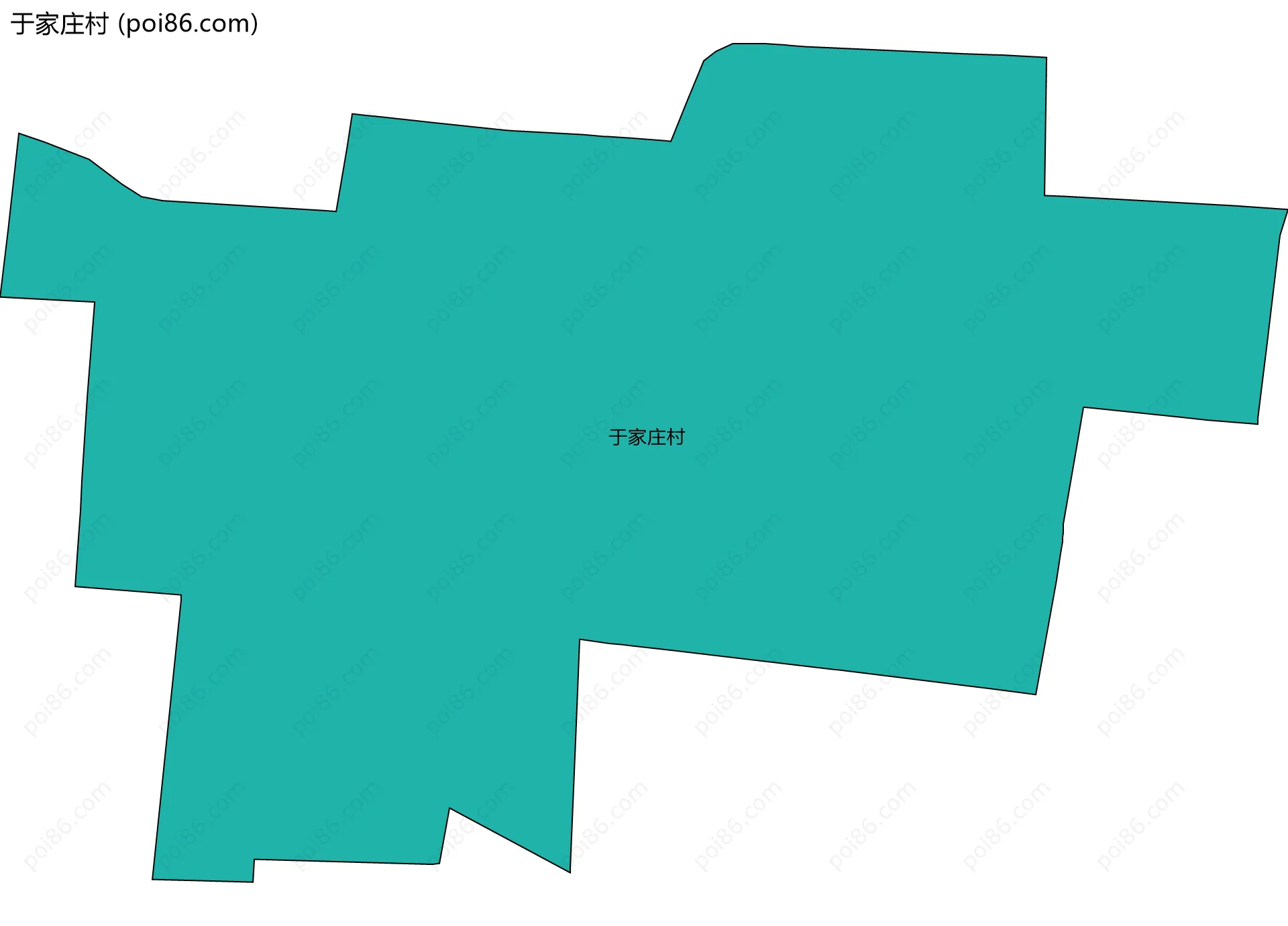 于家庄村边界地图