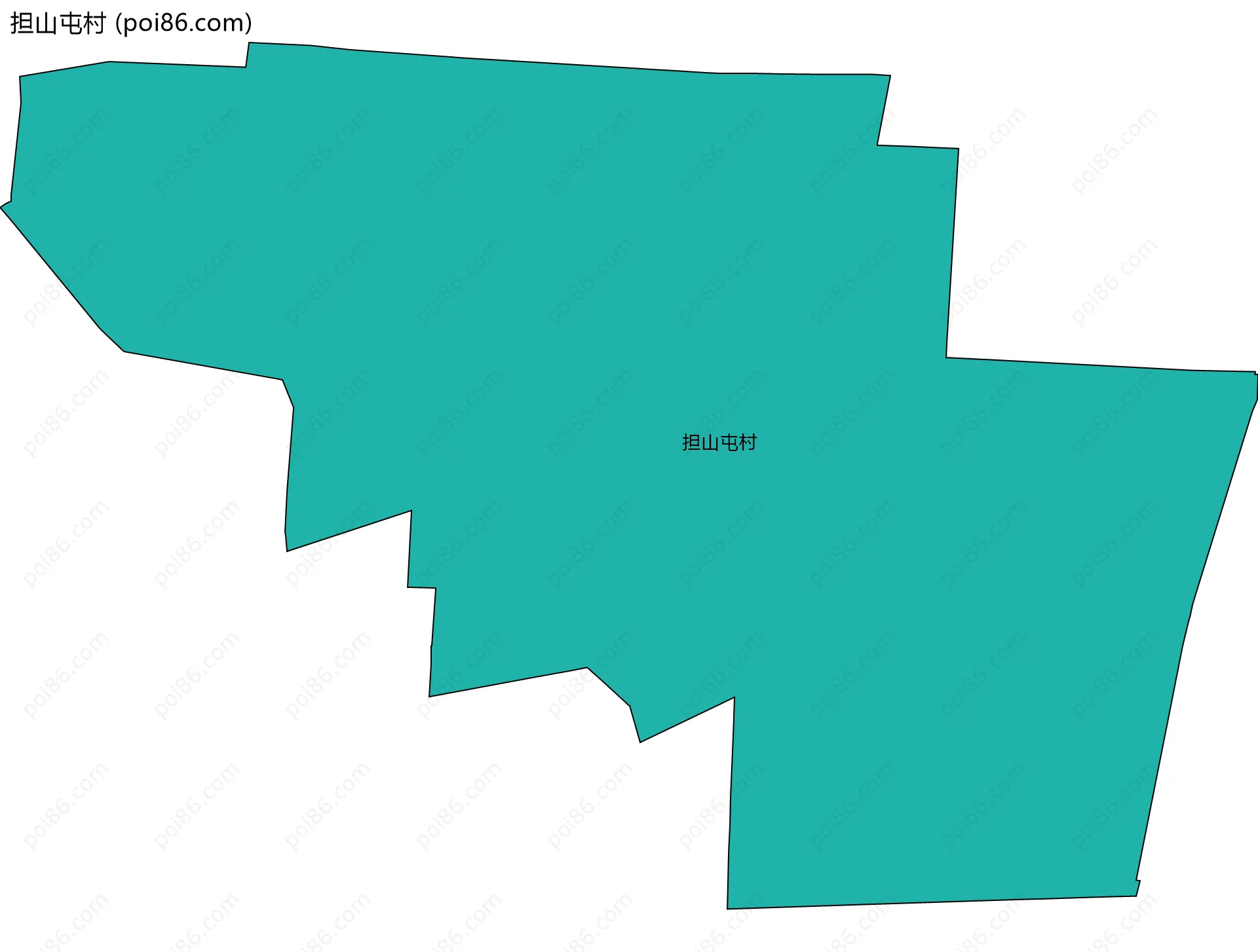 担山屯村边界地图