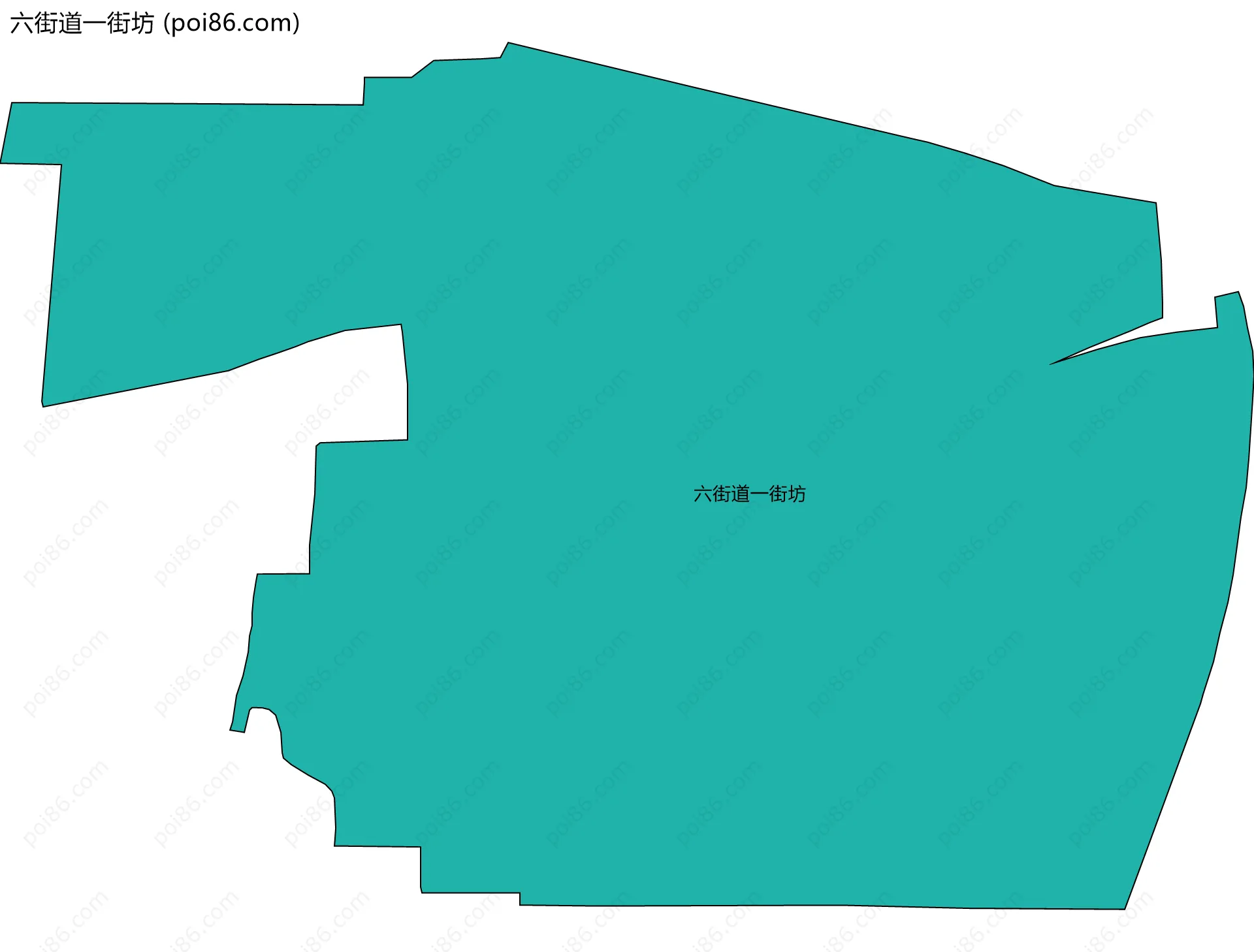 六街道一街坊边界地图
