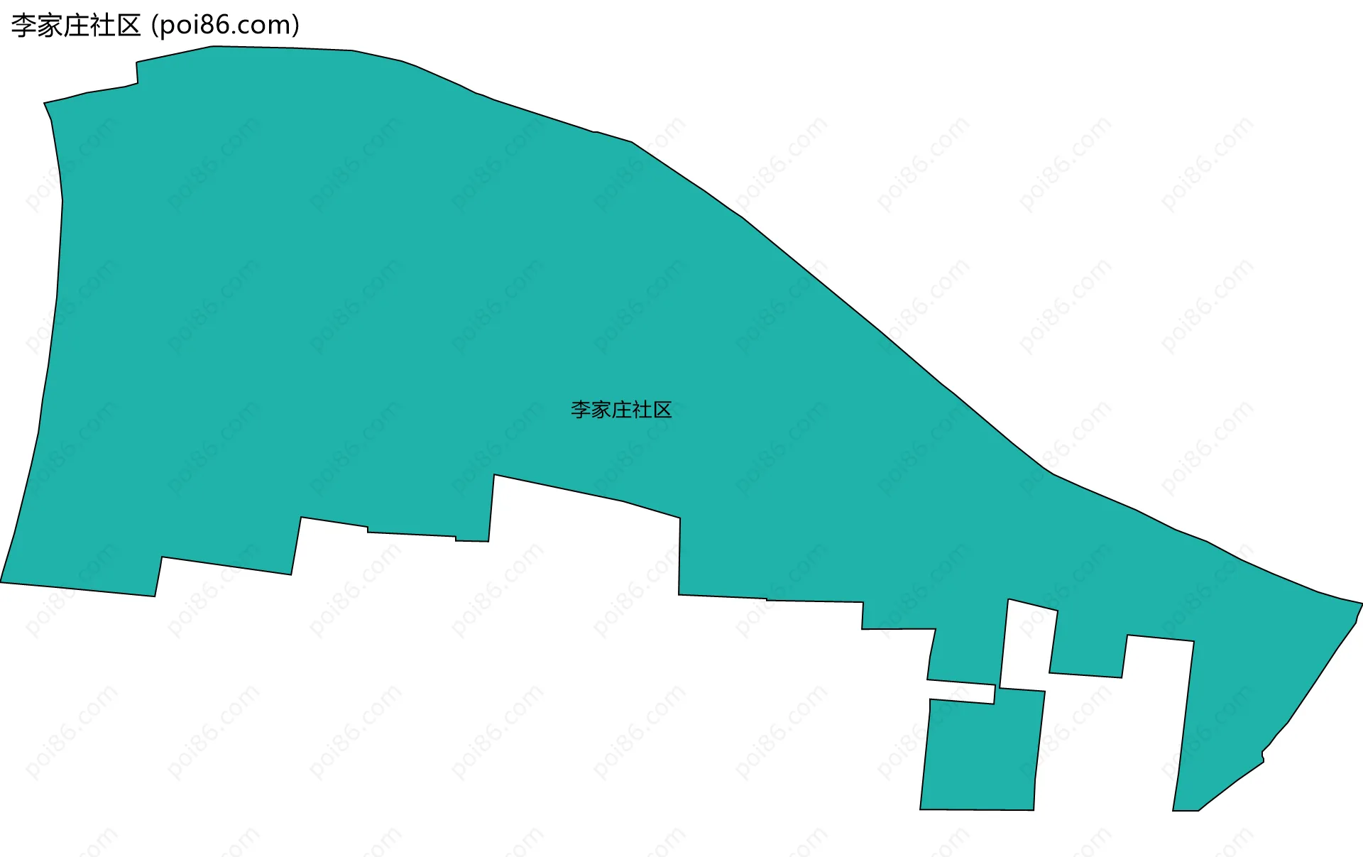 李家庄社区边界地图