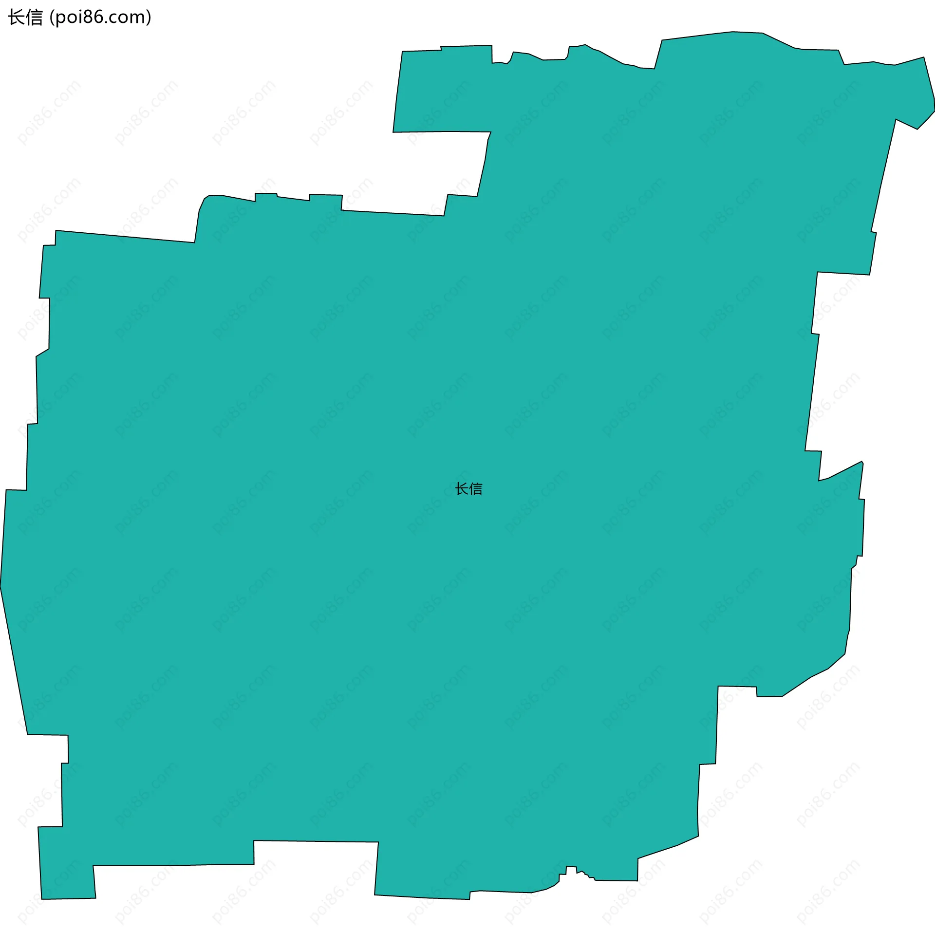 长信边界地图