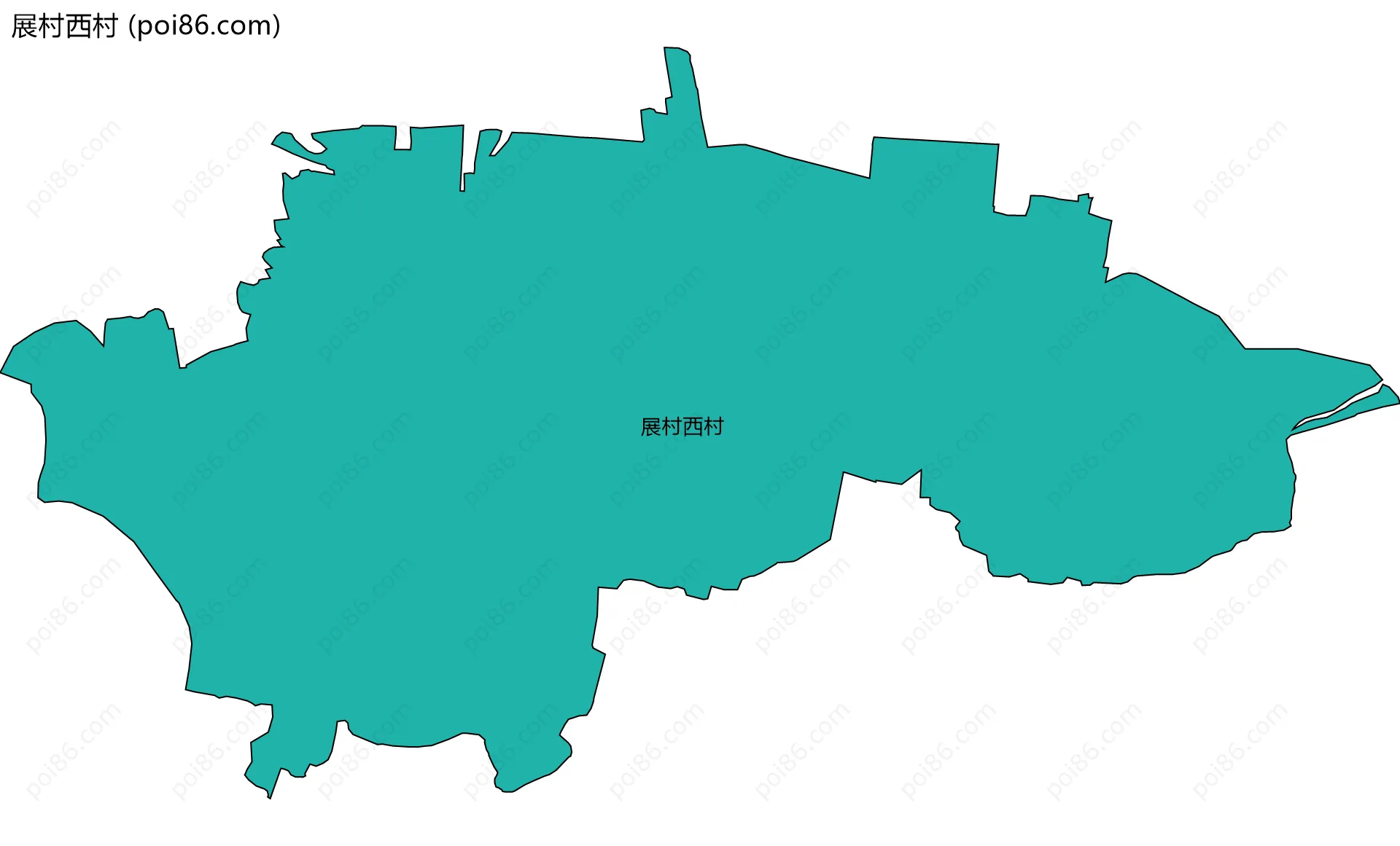 展村西村边界地图