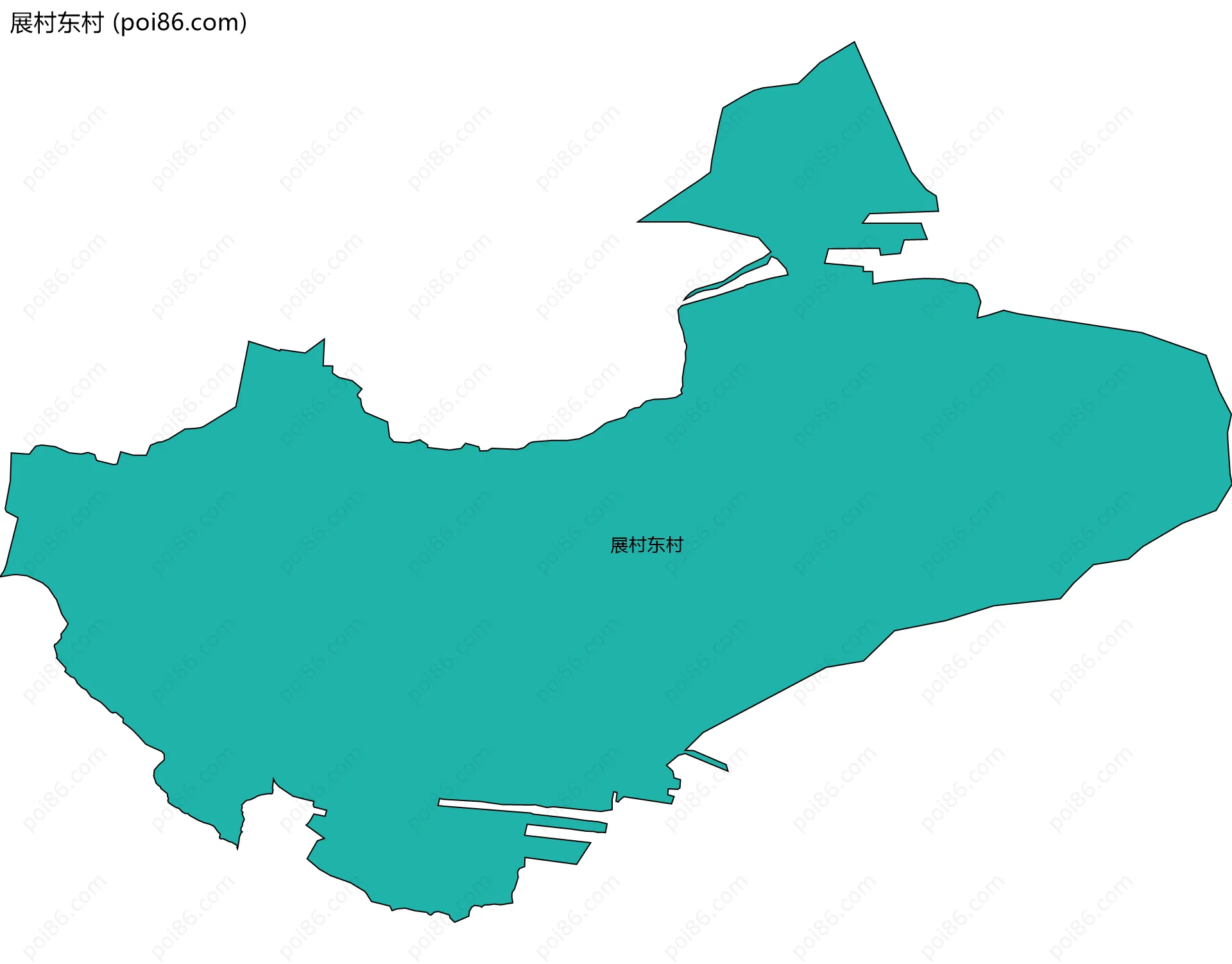 展村东村边界地图