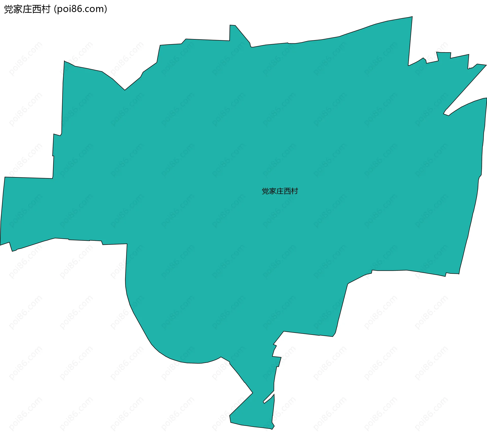 党家庄西村边界地图