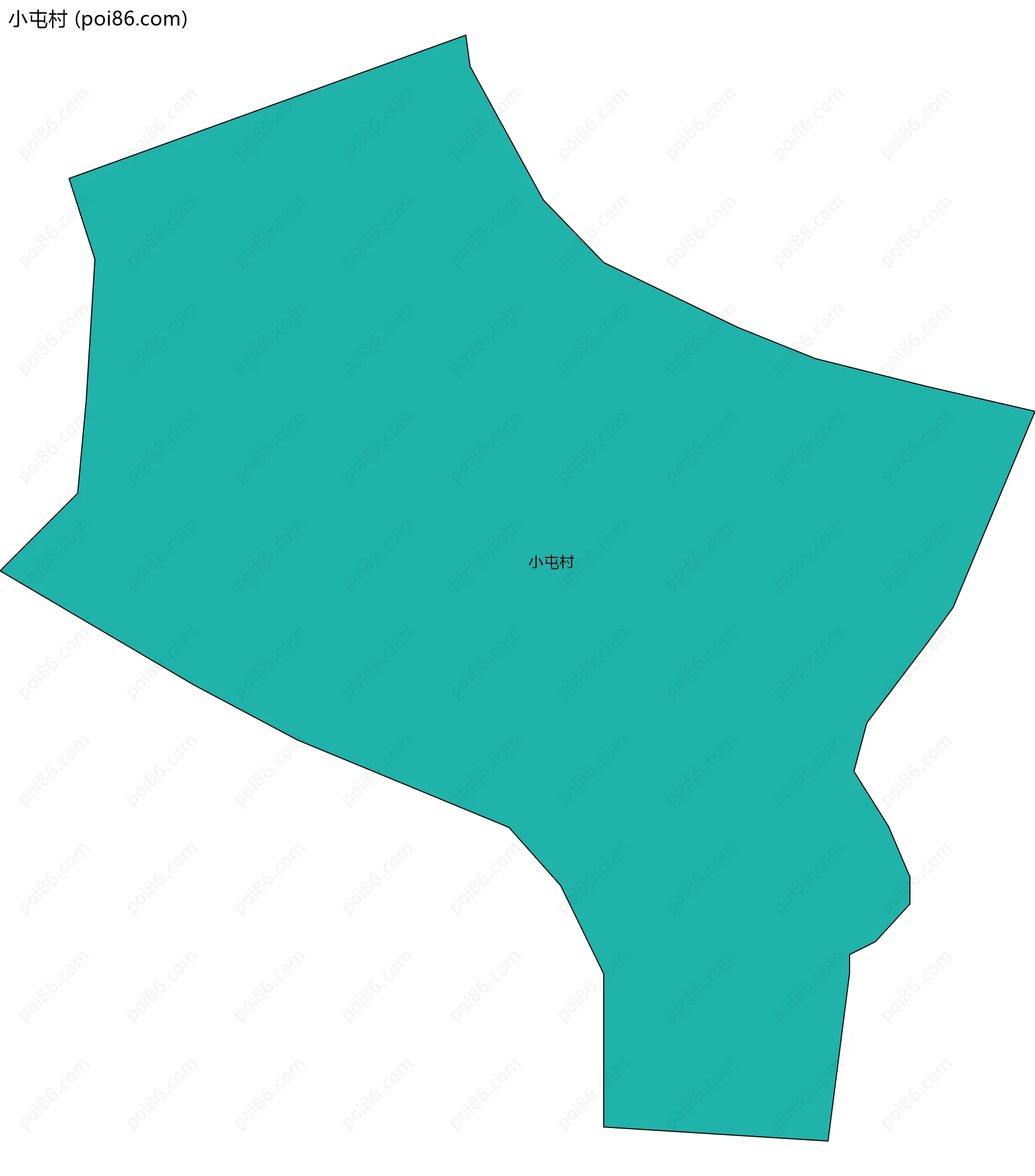 小屯村边界地图