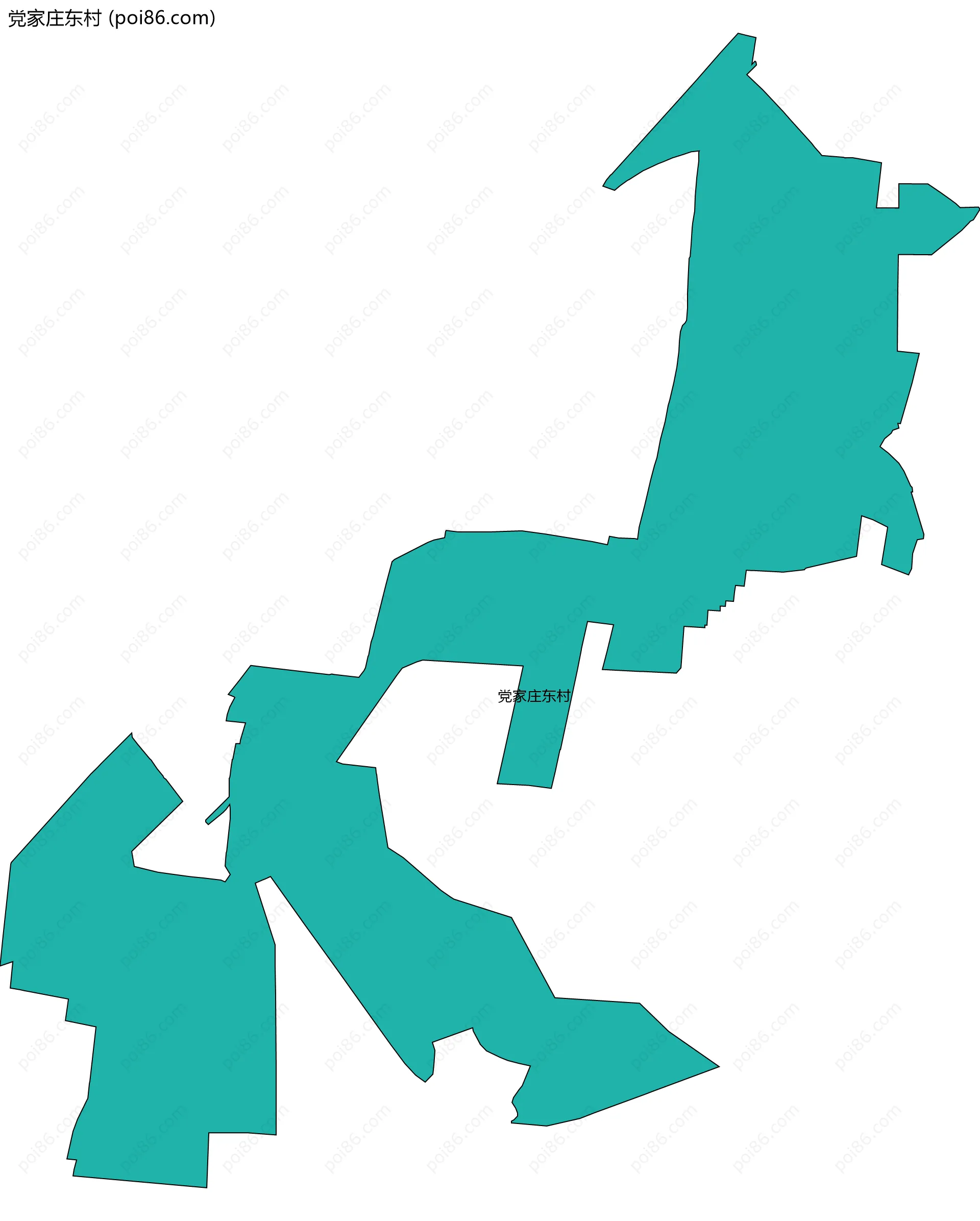 党家庄东村边界地图