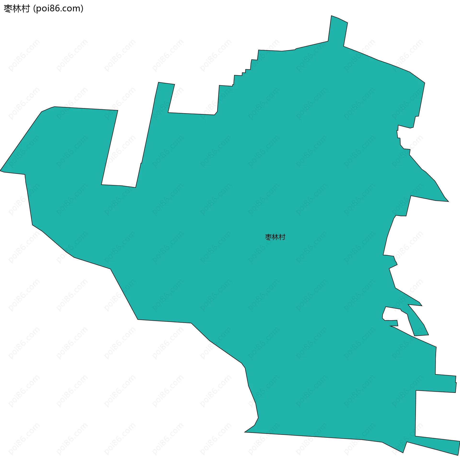 枣林村边界地图