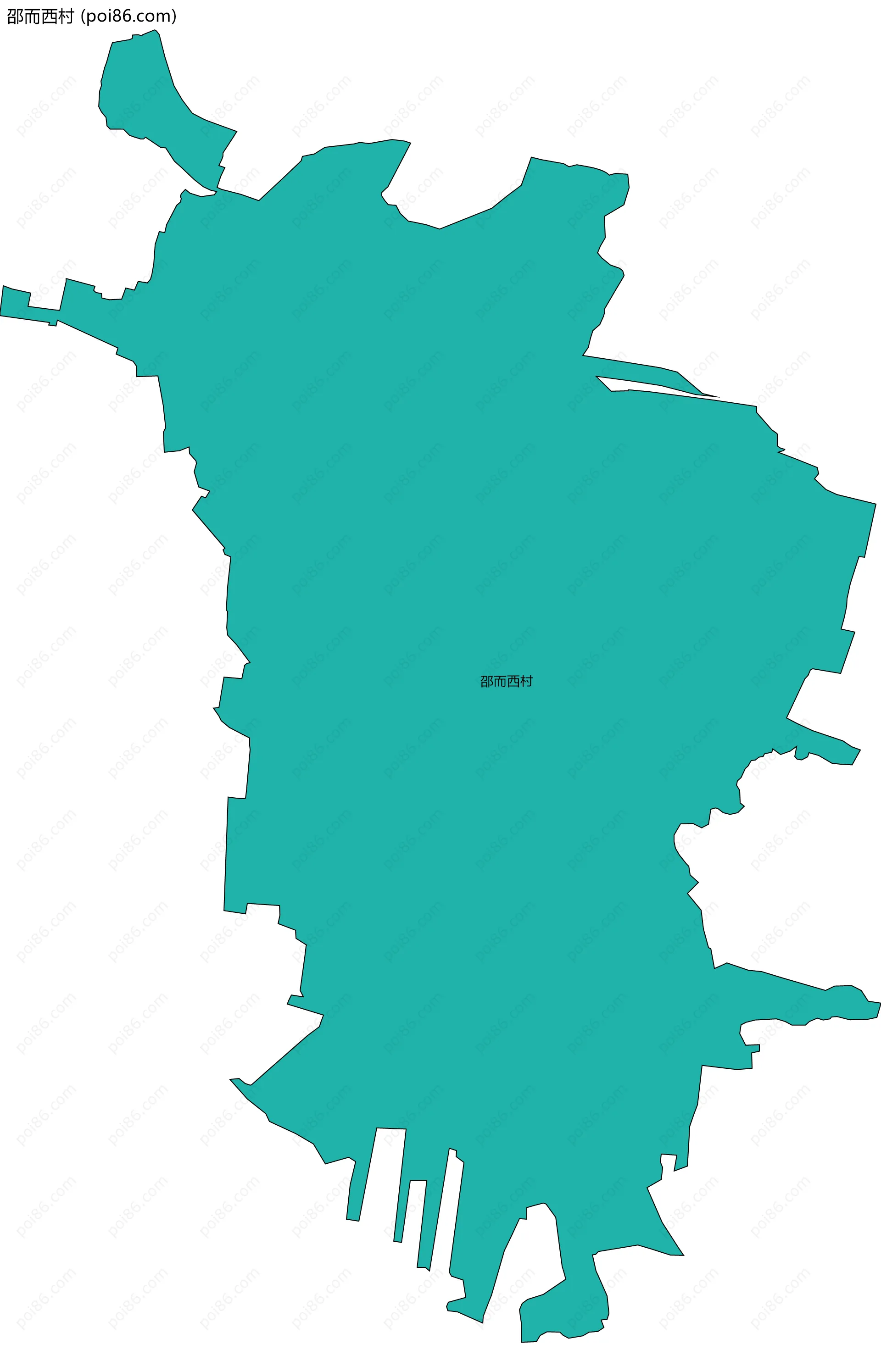 邵而西村边界地图