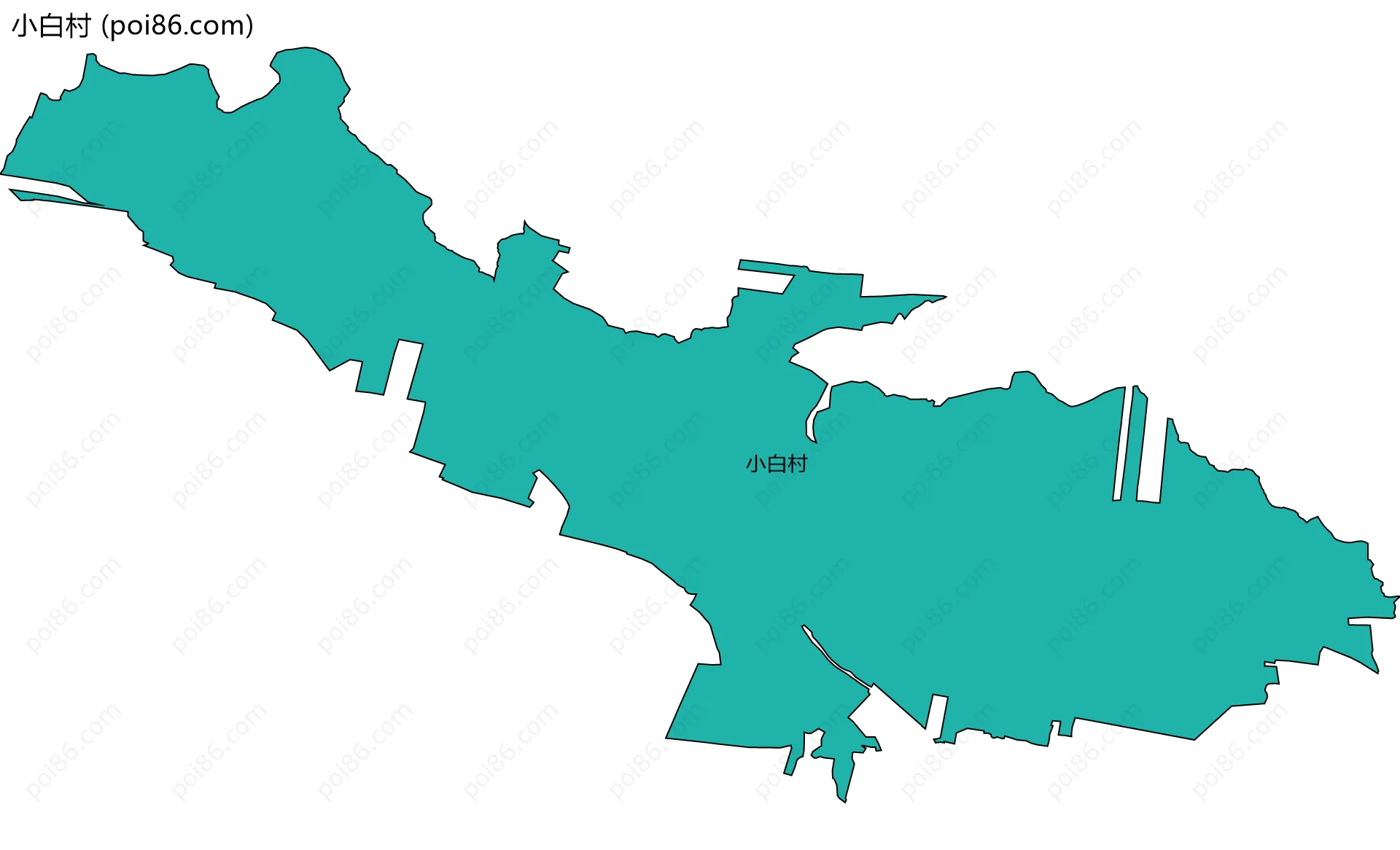 小白村边界地图