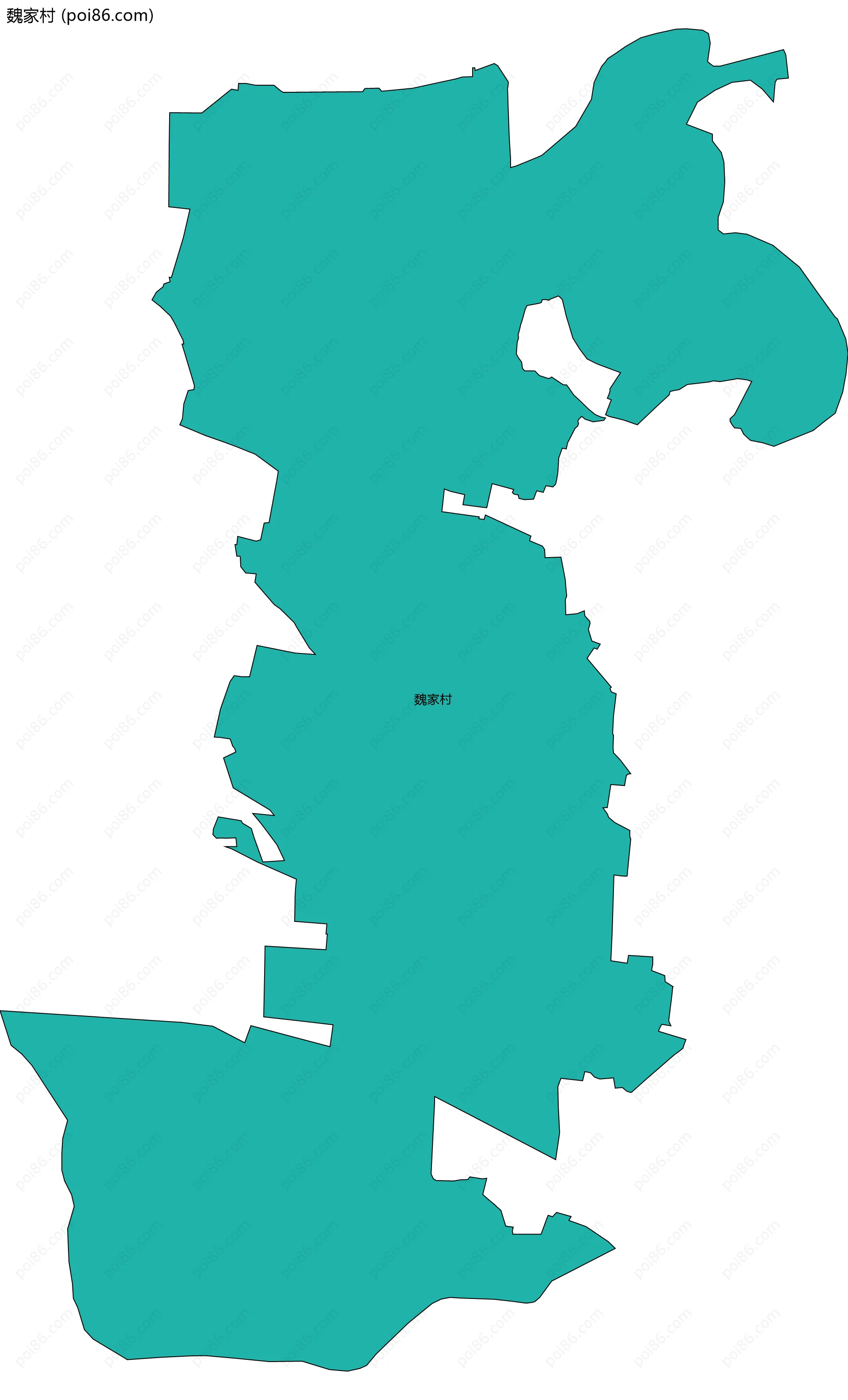 魏家村边界地图