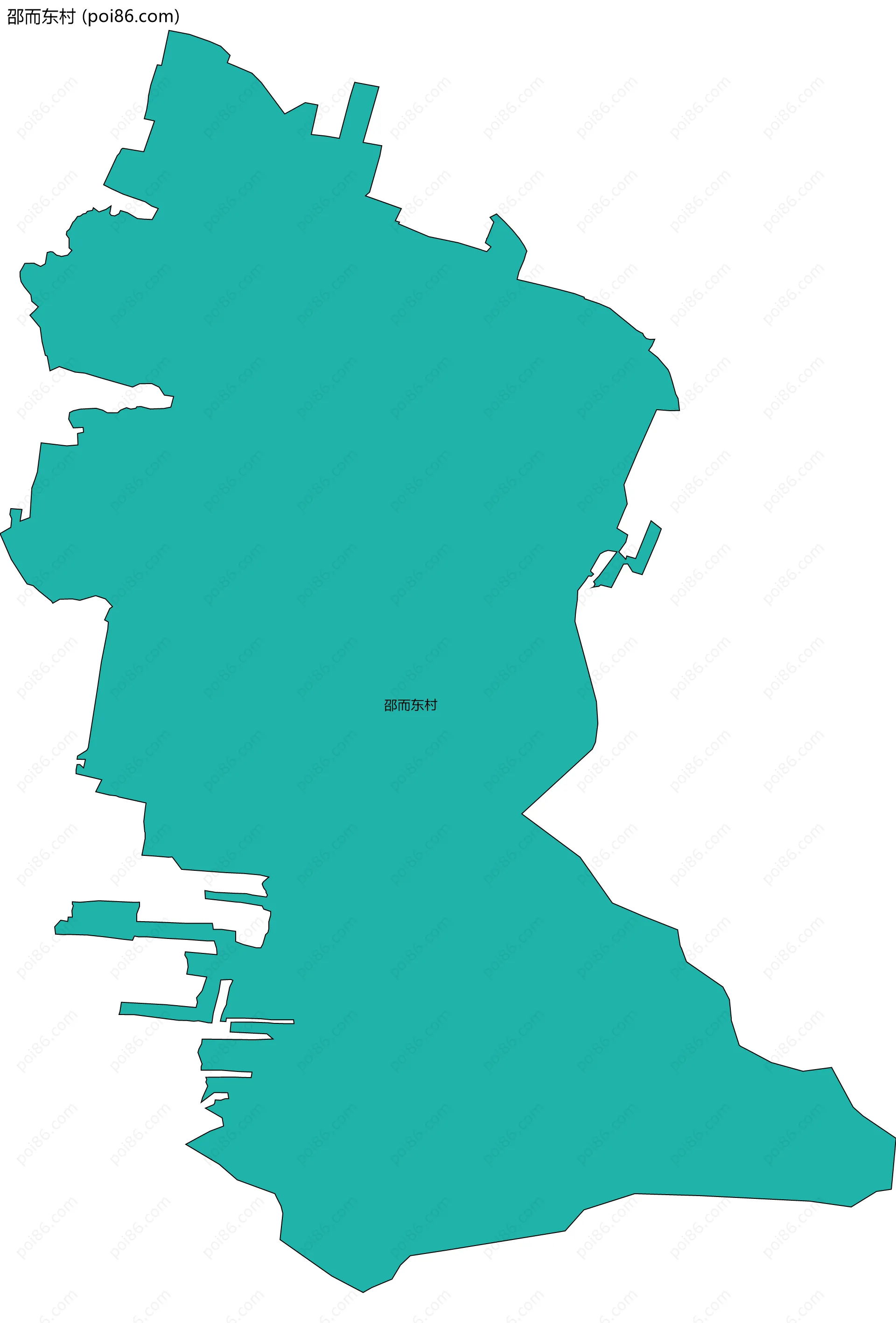 邵而东村边界地图