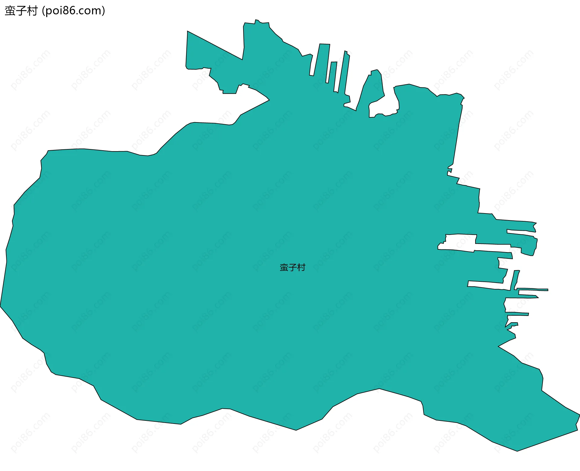 蛮子村边界地图