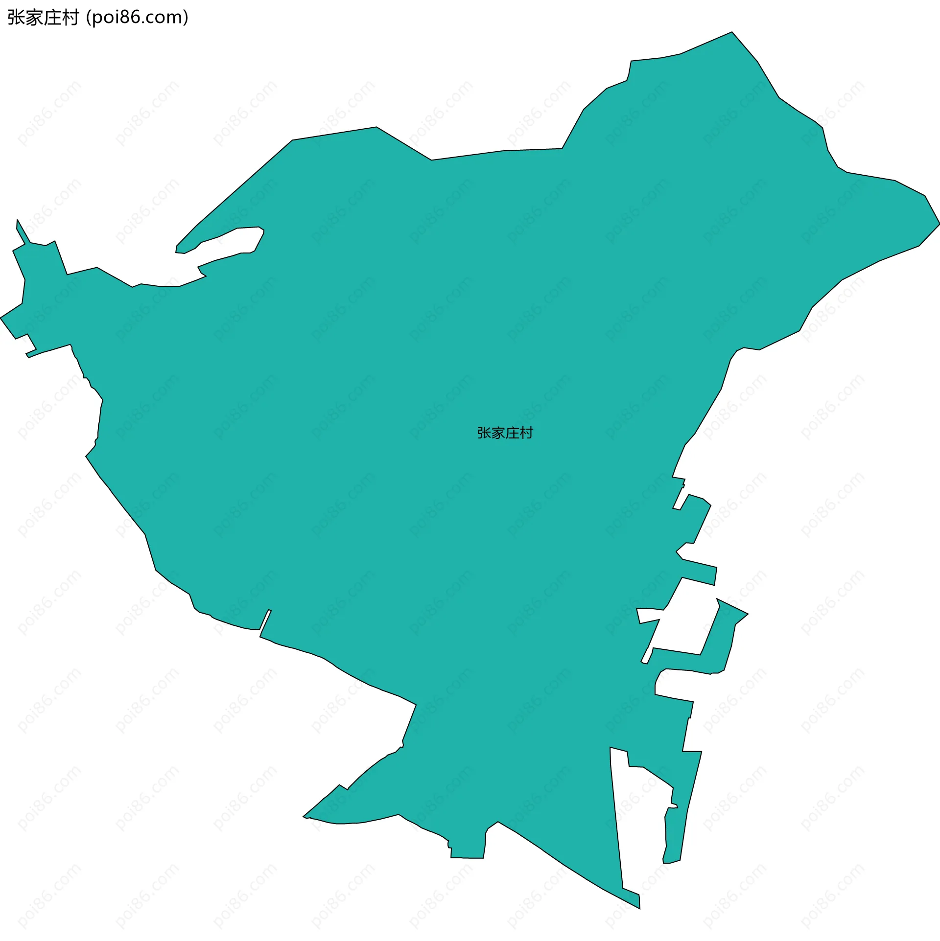 张家庄村边界地图