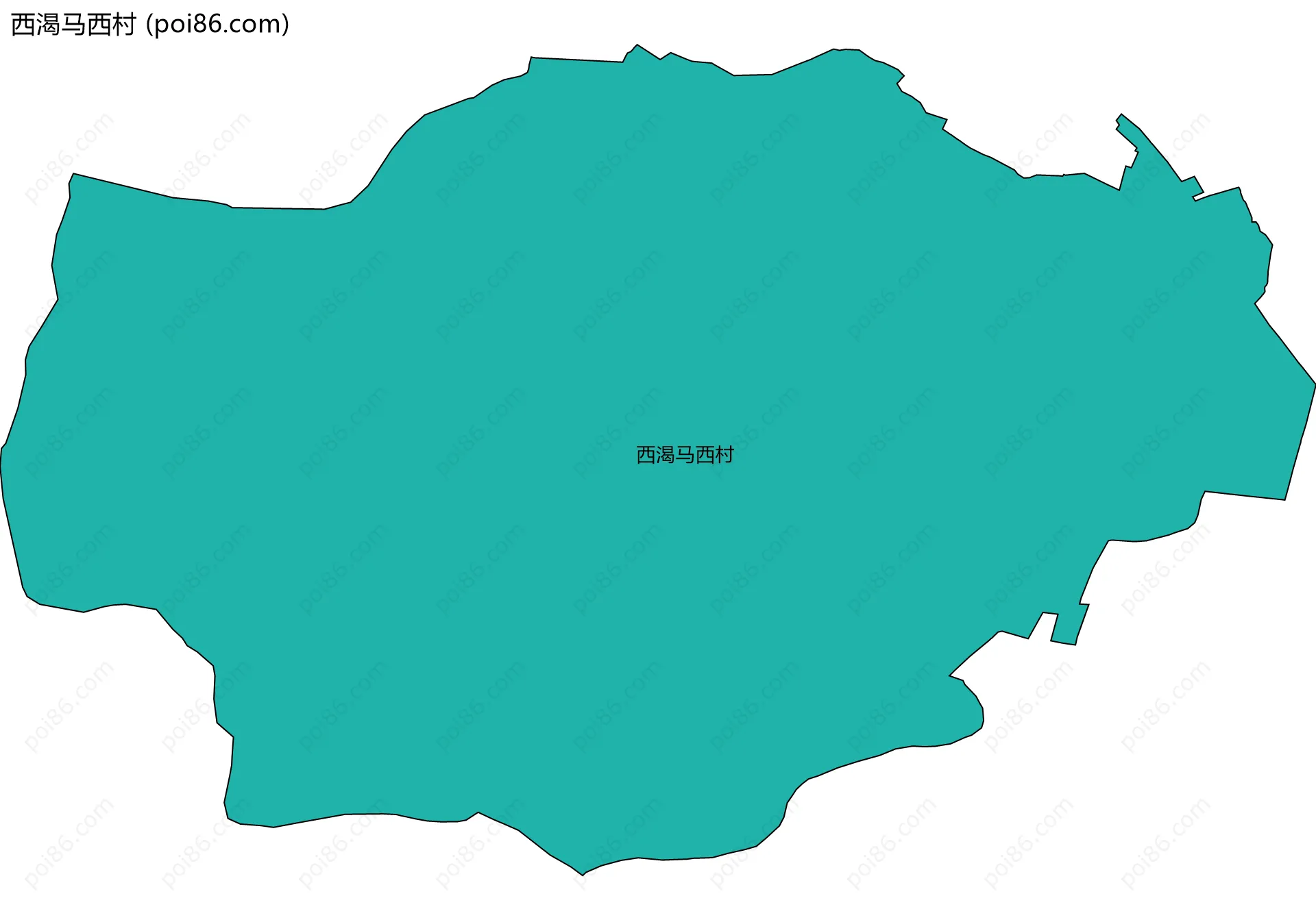 西渴马西村边界地图