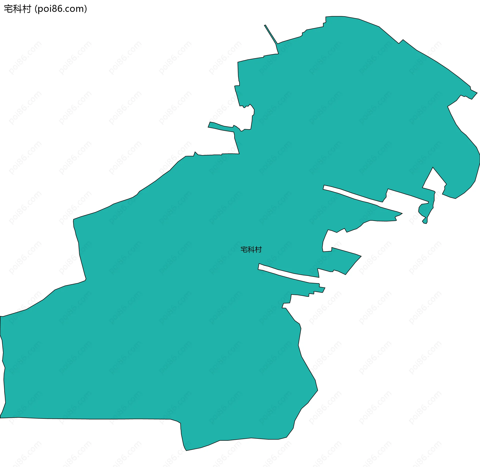 宅科村边界地图