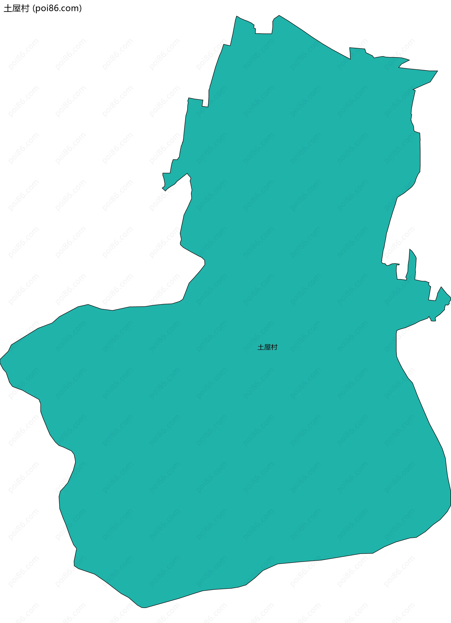 土屋村边界地图