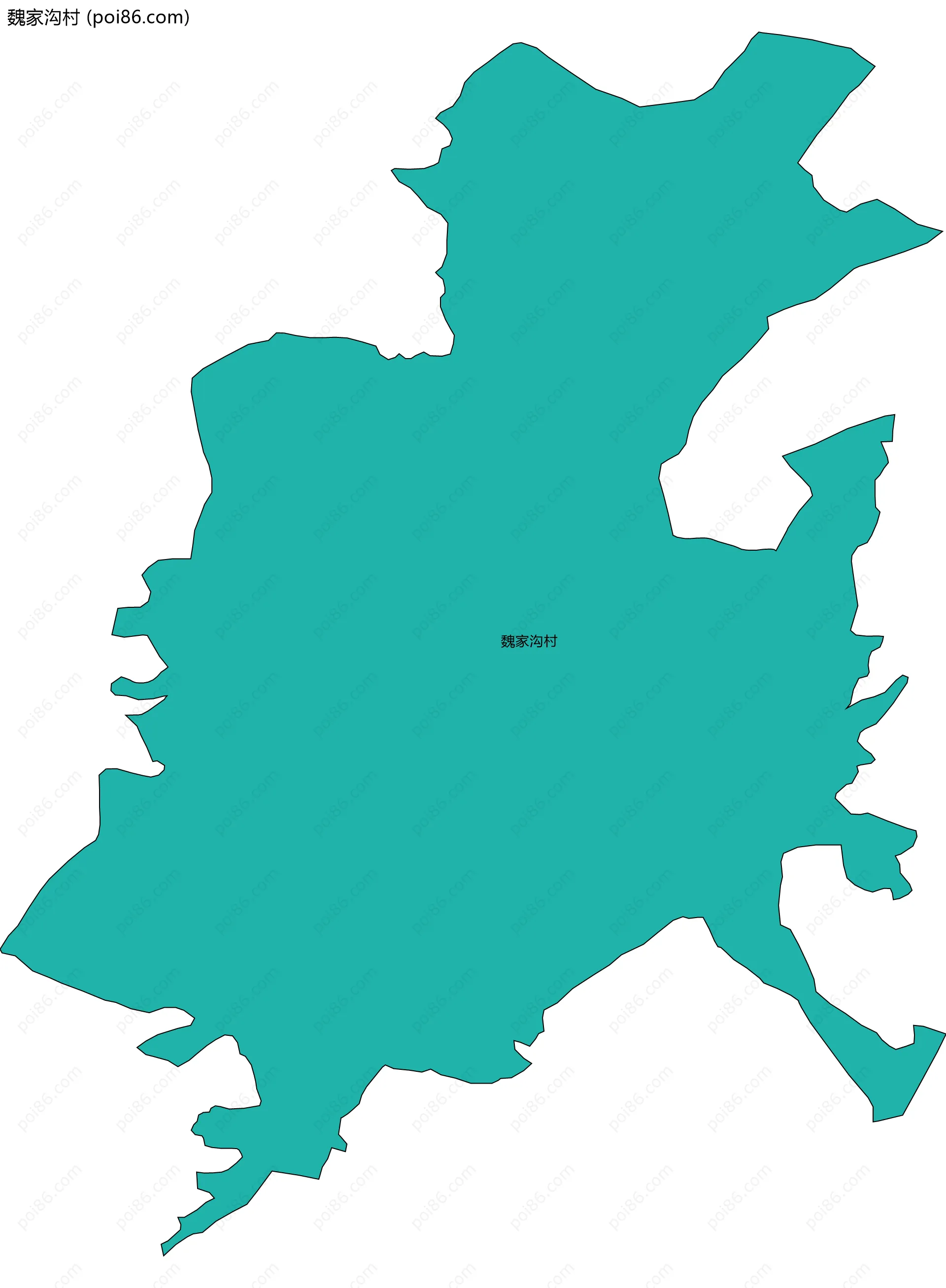 魏家沟村边界地图