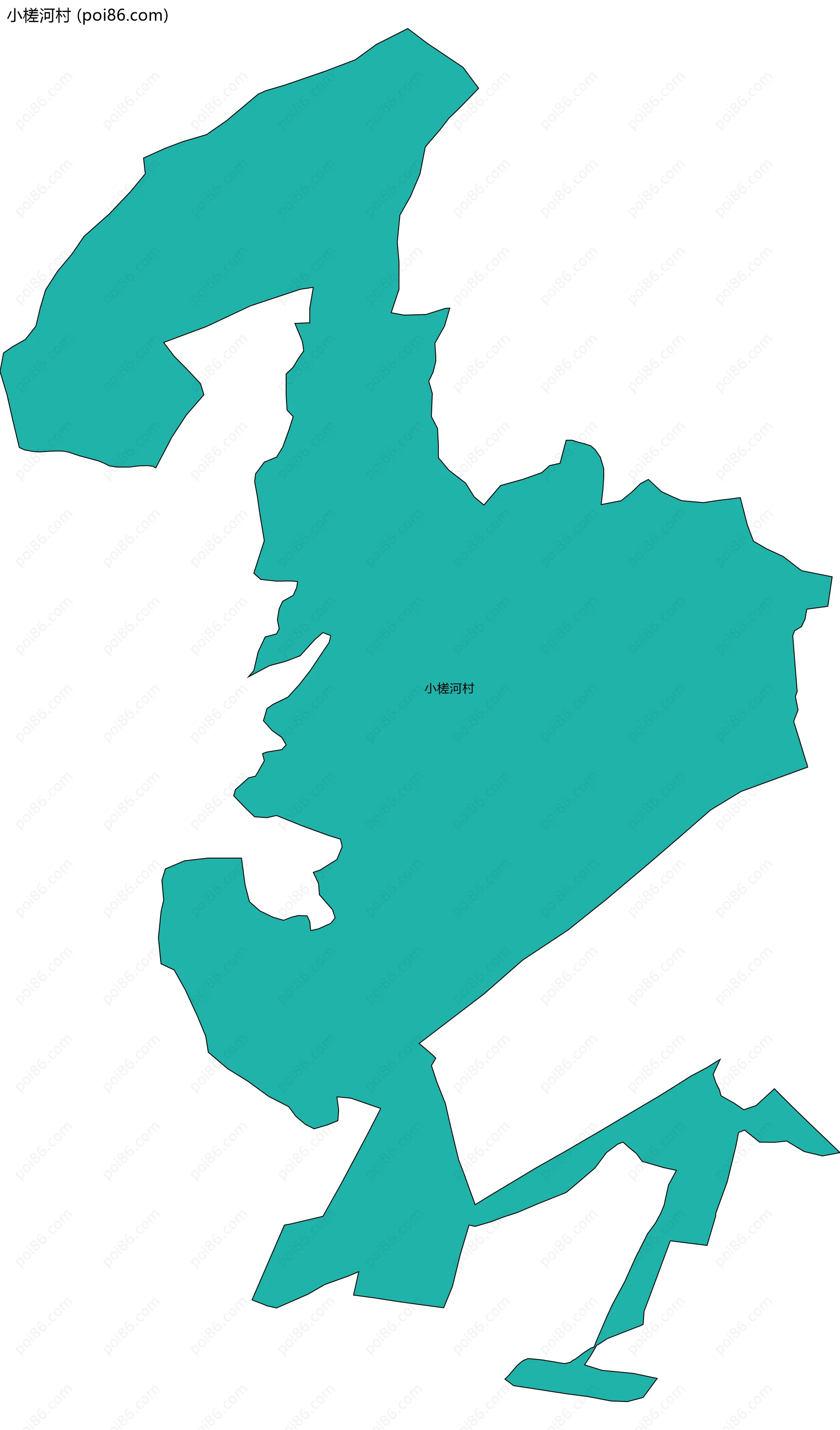 小槎河村边界地图