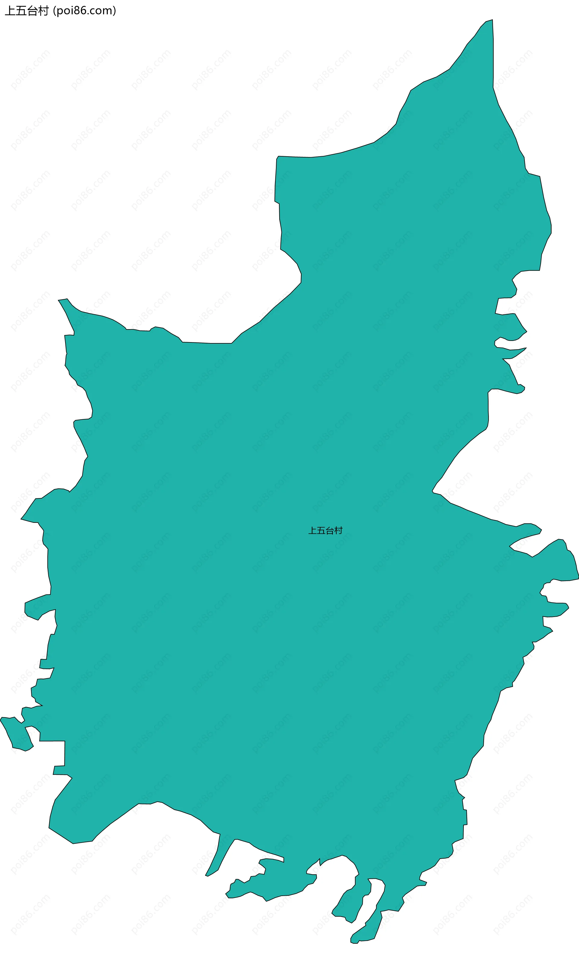 上五台村边界地图