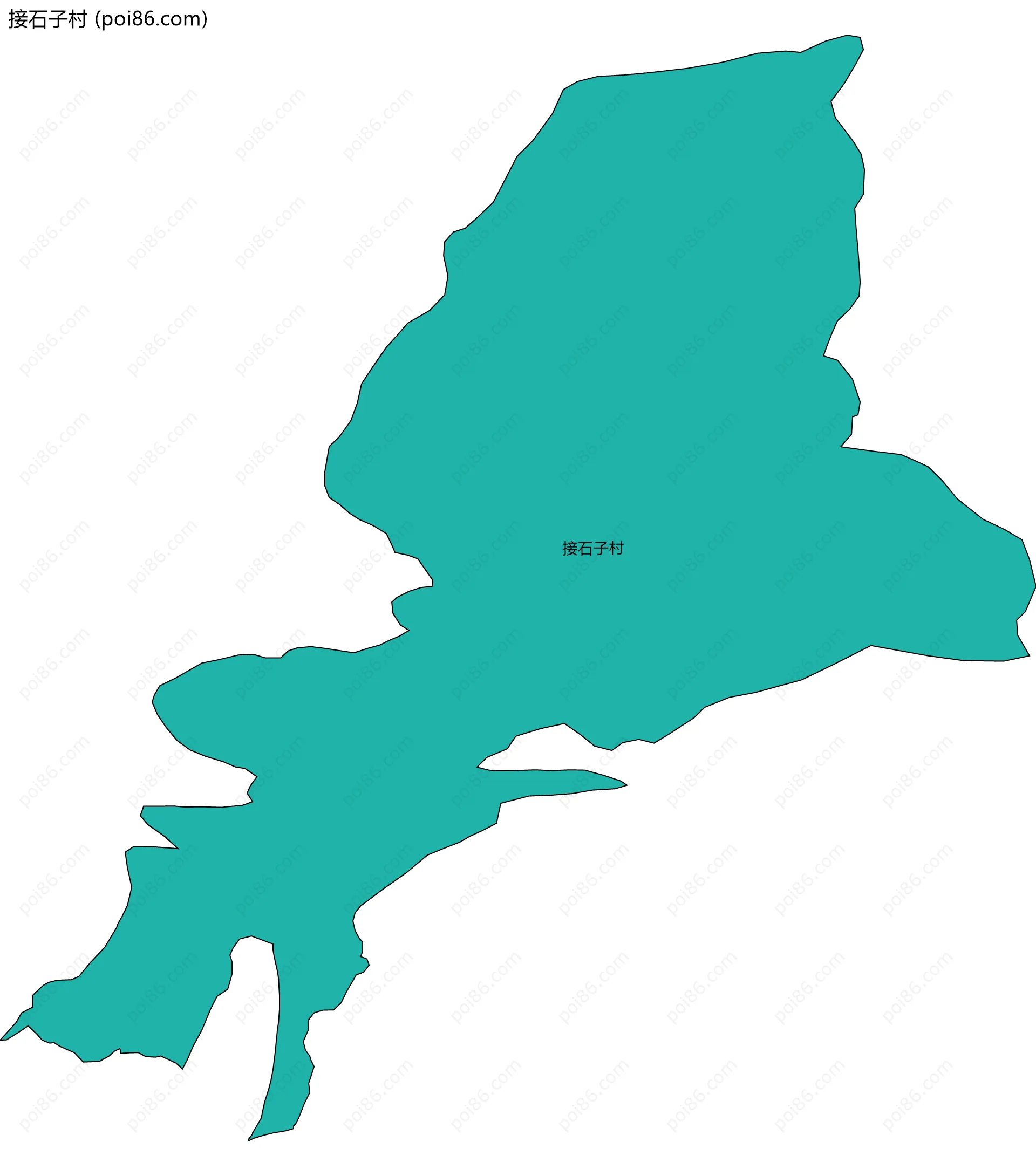 接石子村边界地图