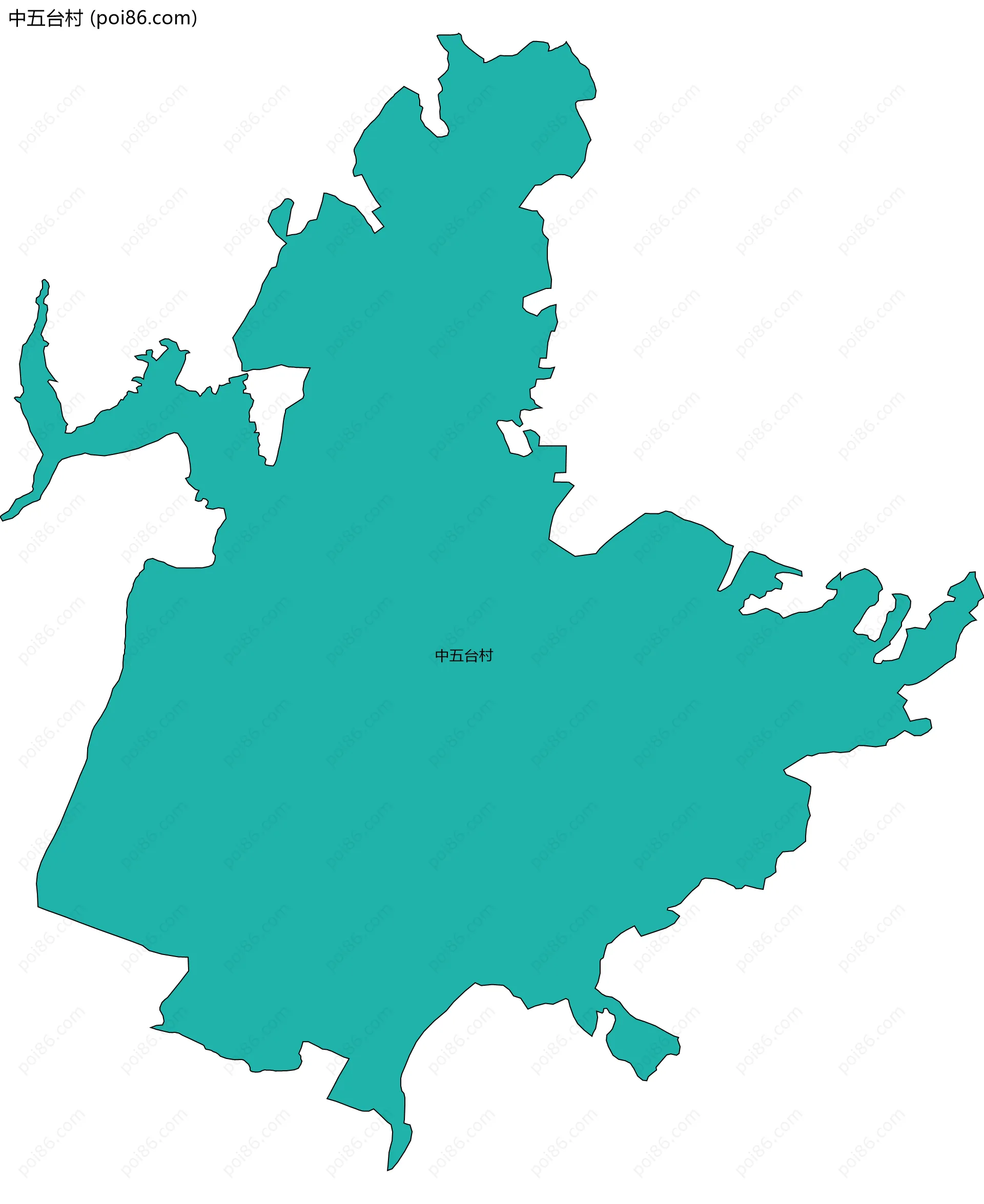 中五台村边界地图