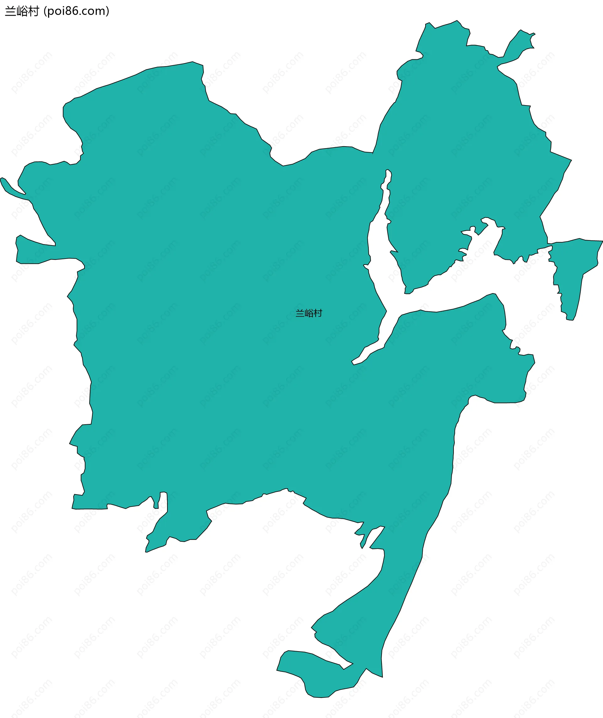 兰峪村边界地图