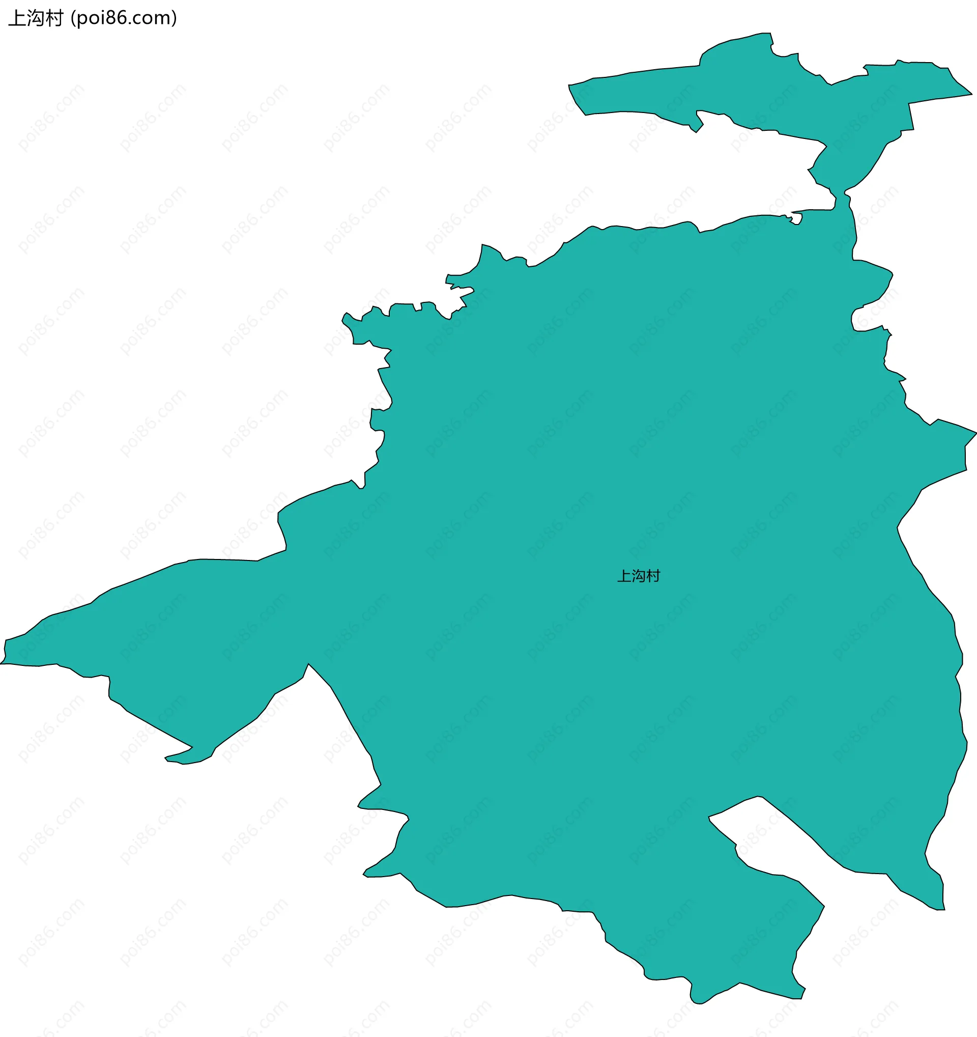 上沟村边界地图