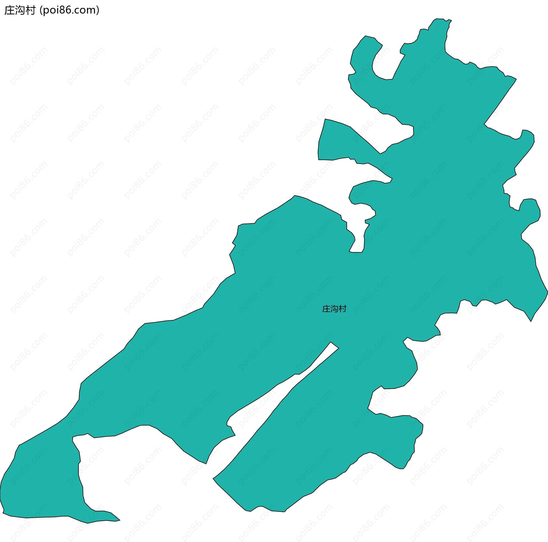 庄沟村边界地图