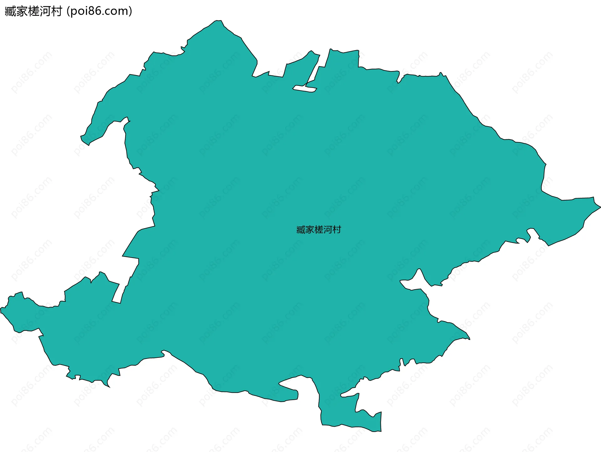 臧家槎河村边界地图