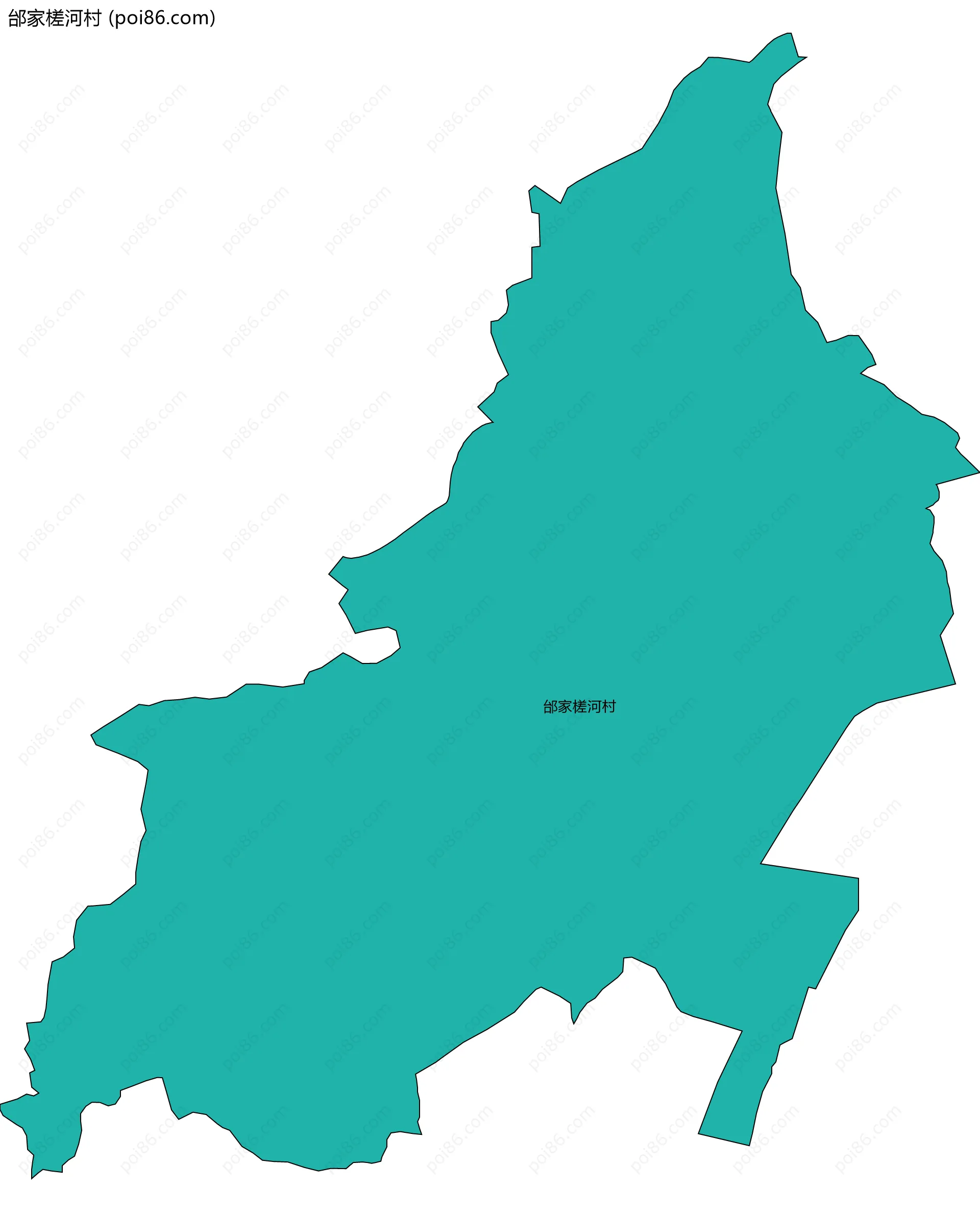 邰家槎河村边界地图