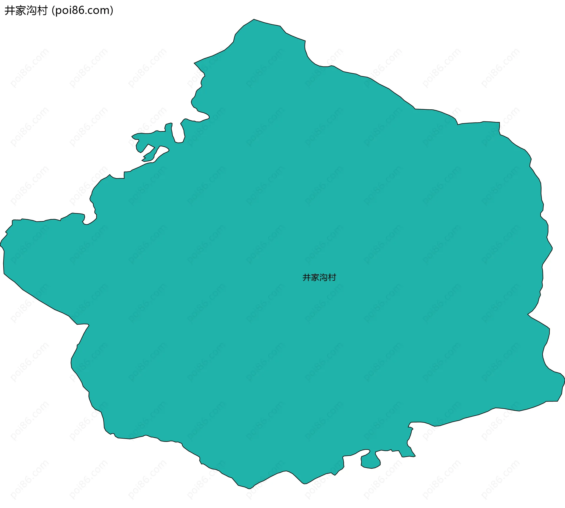 井家沟村边界地图