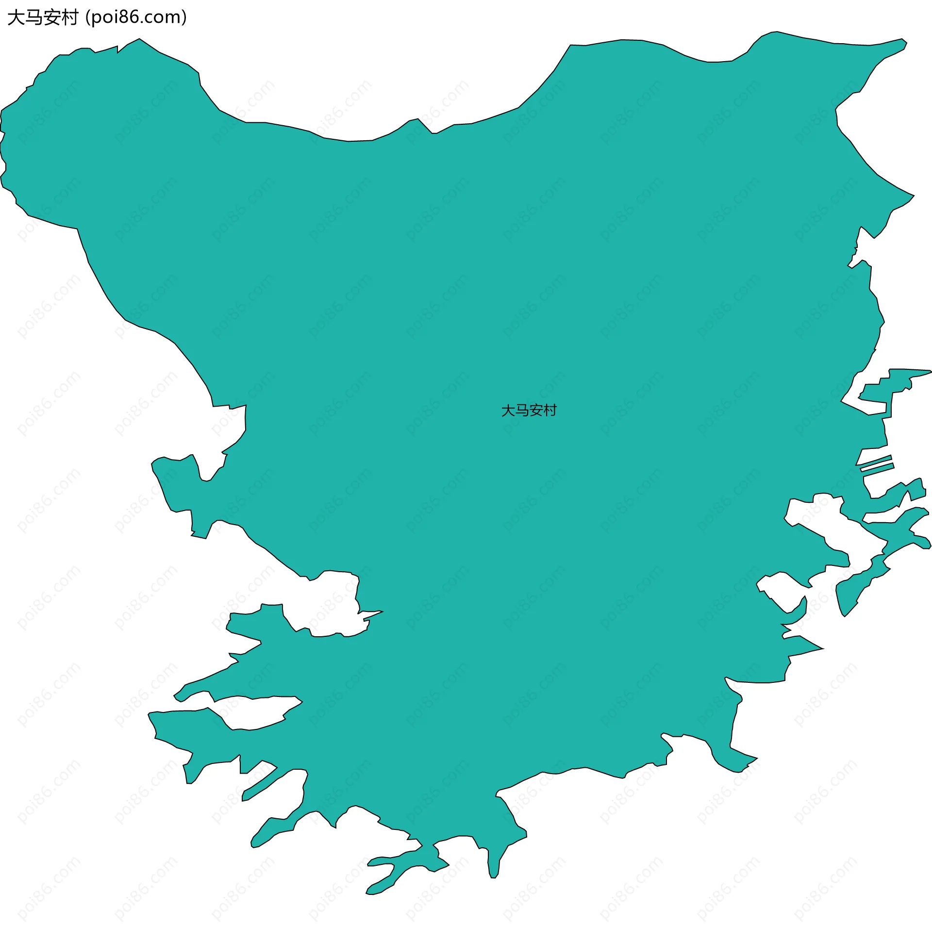 大马安村边界地图