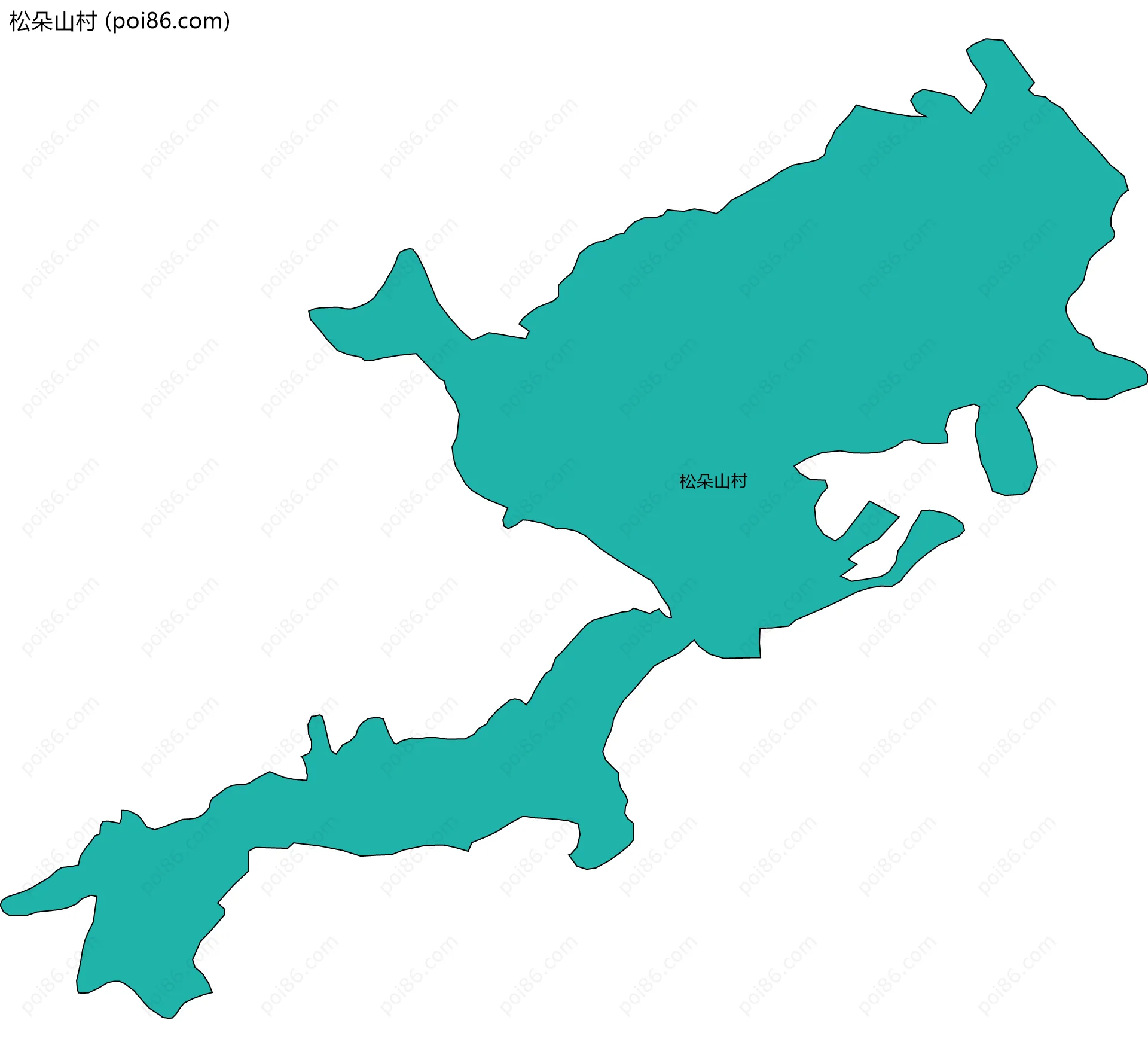 松朵山村边界地图