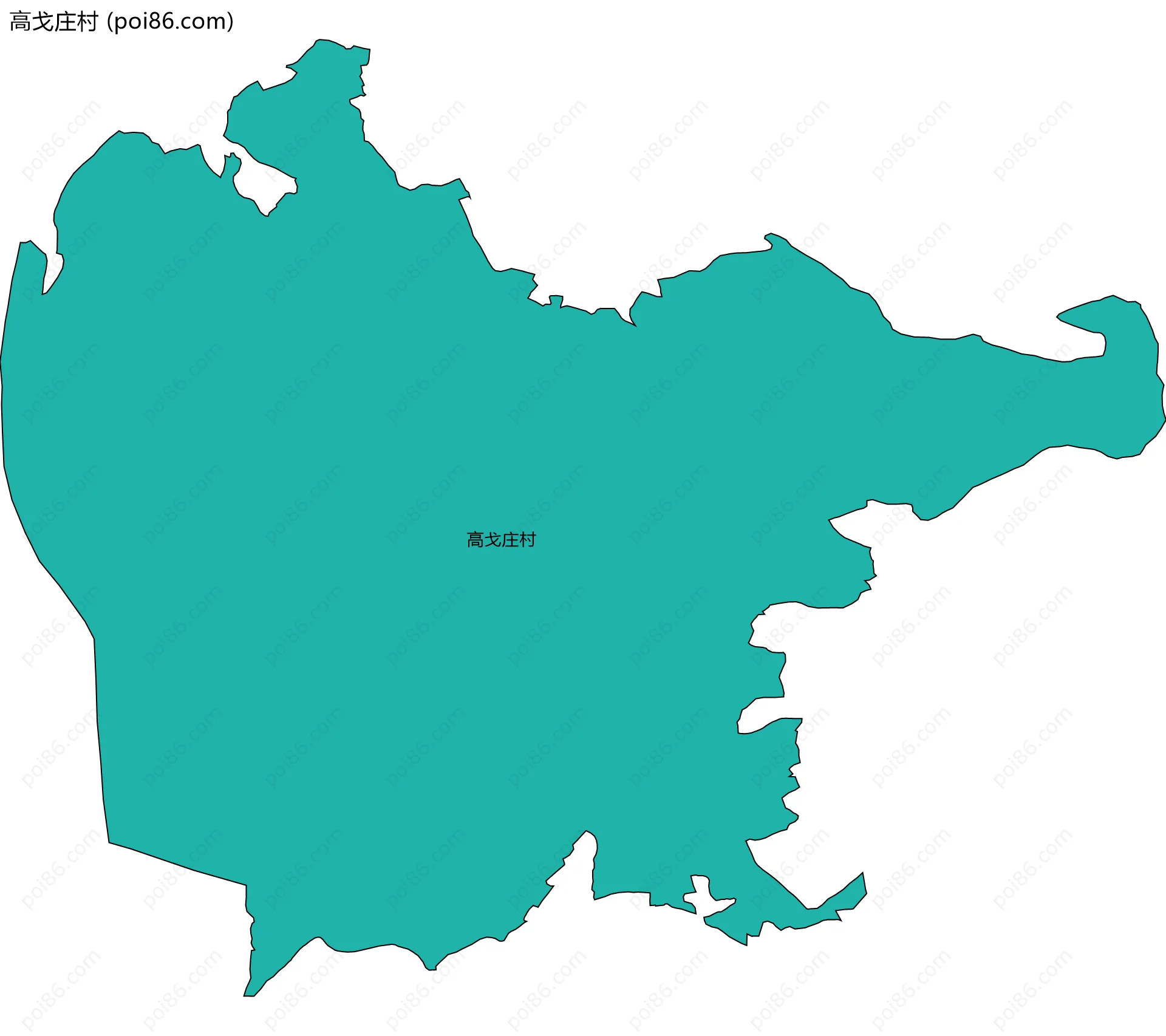 高戈庄村边界地图