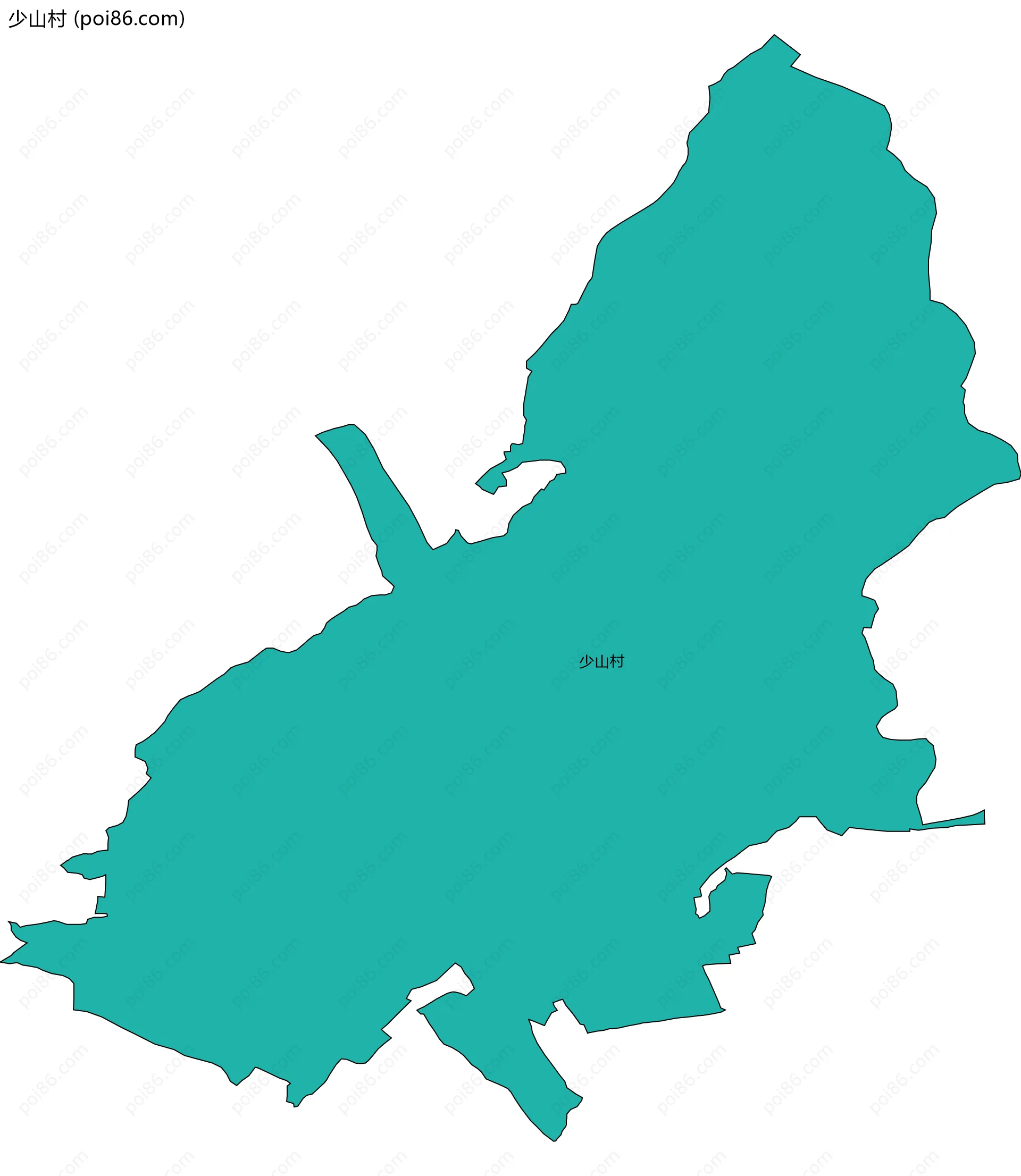 少山村边界地图