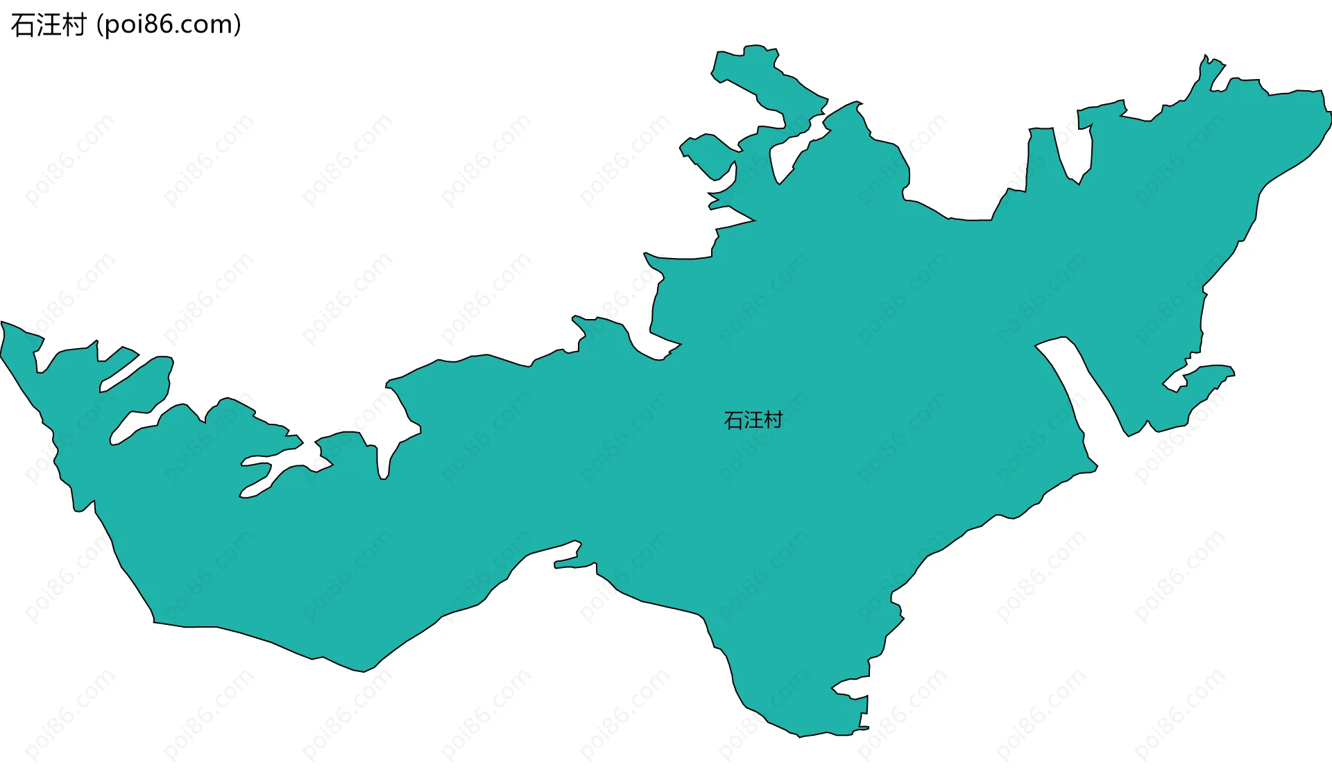 石汪村边界地图